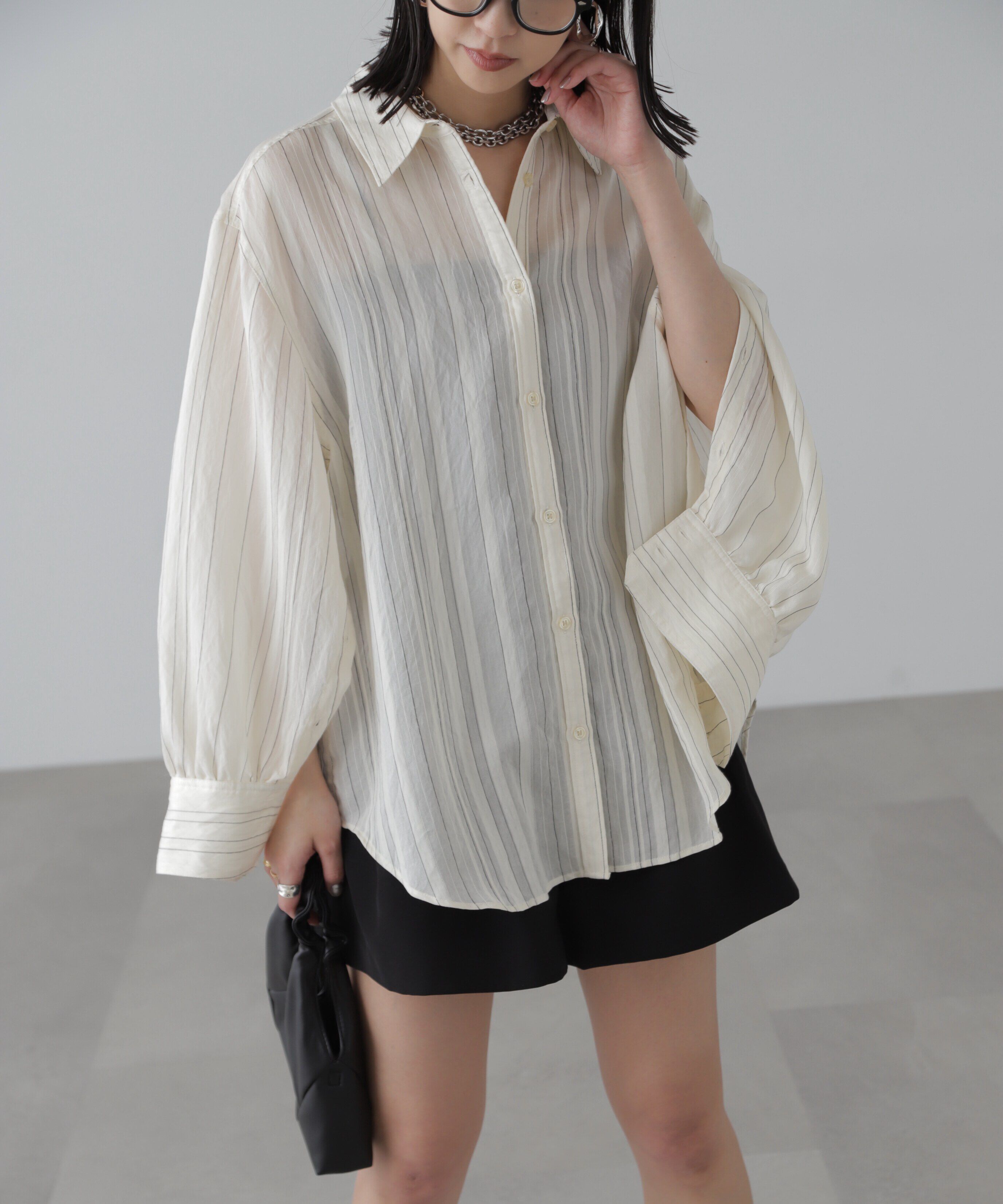  「袖スリットルーズシャツ」|シャツ・ブラウス|