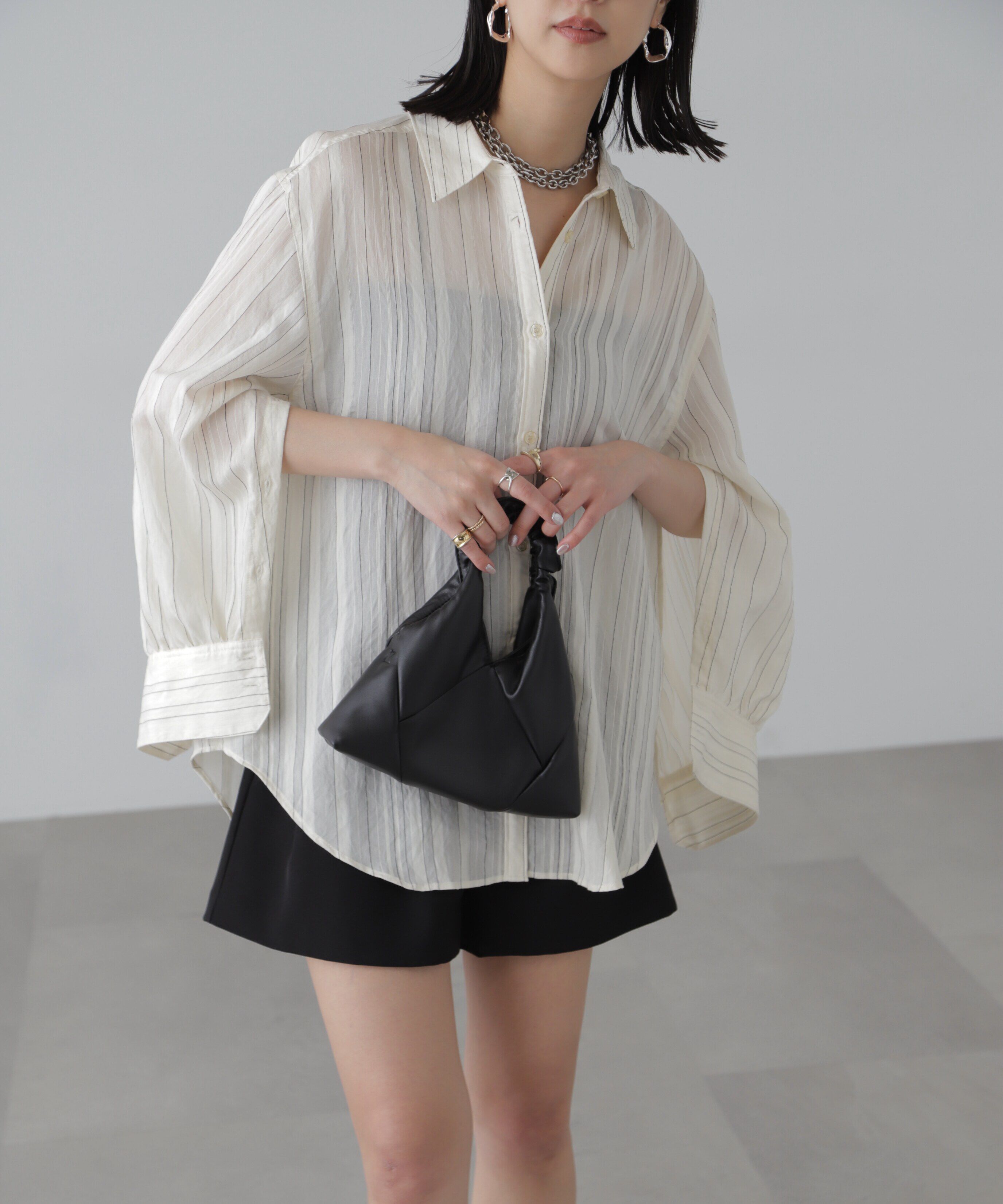  「袖スリットルーズシャツ」|シャツ・ブラウス|