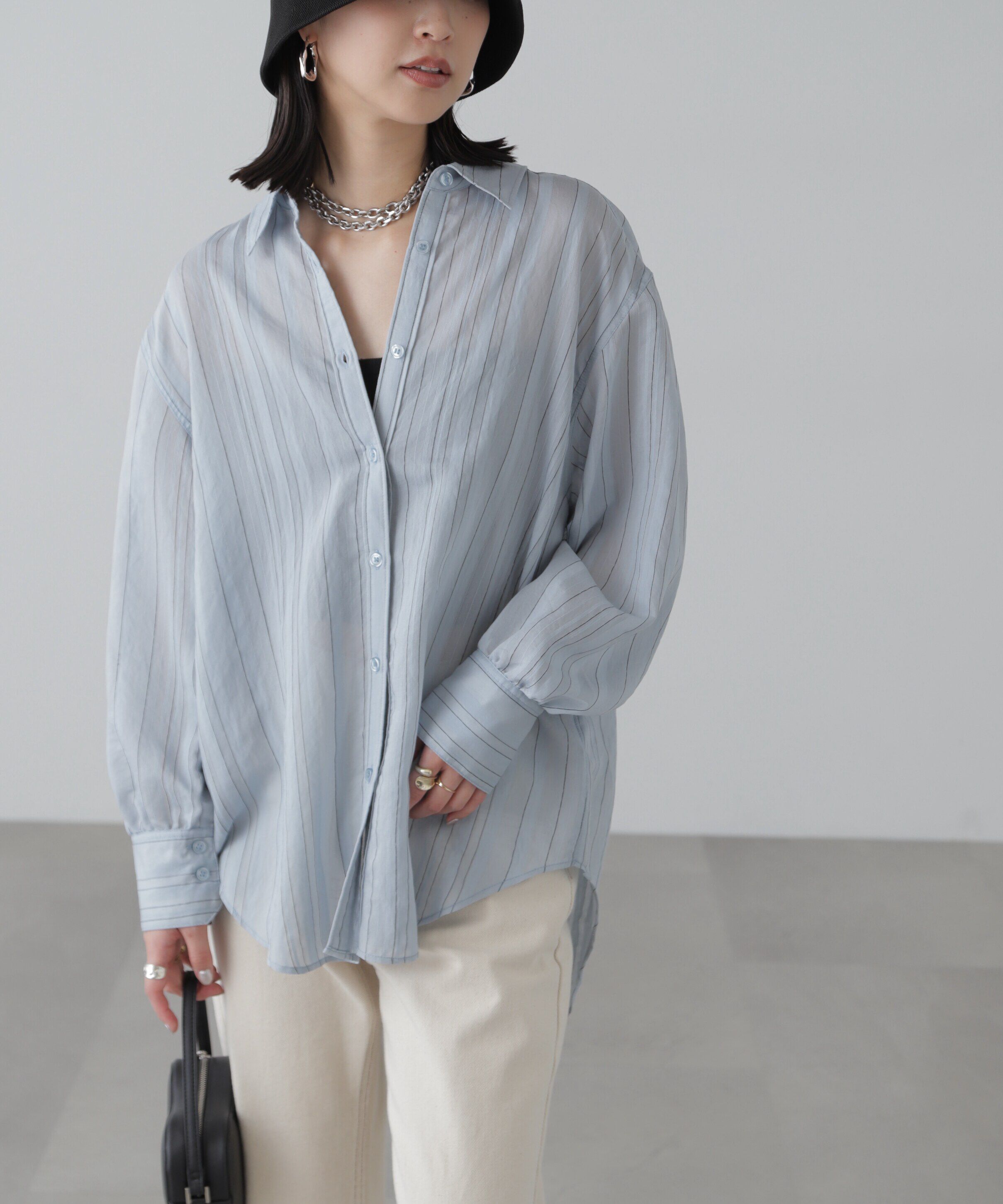  「袖スリットルーズシャツ」|シャツ・ブラウス|