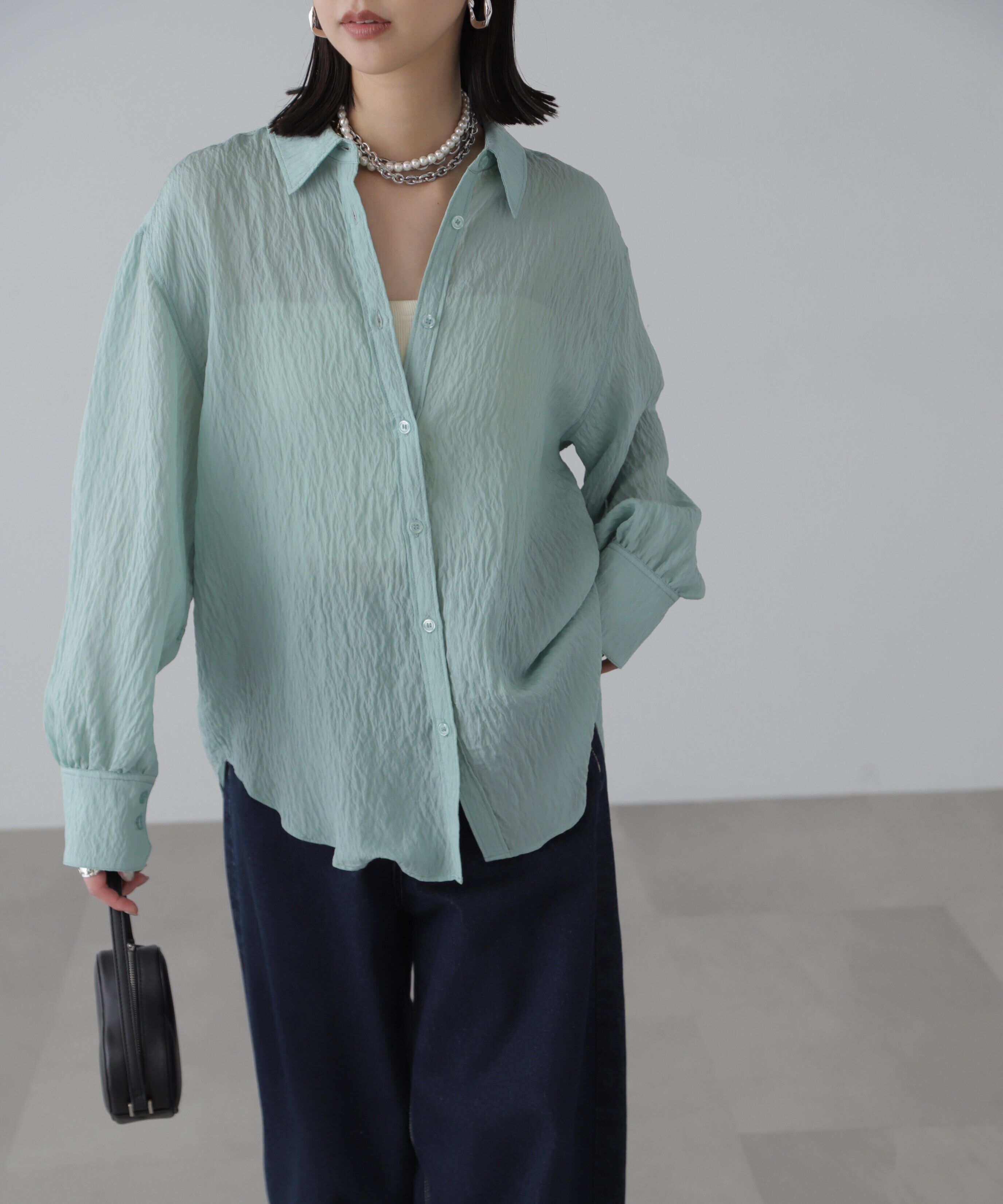  「袖スリットルーズシャツ」|シャツ・ブラウス|