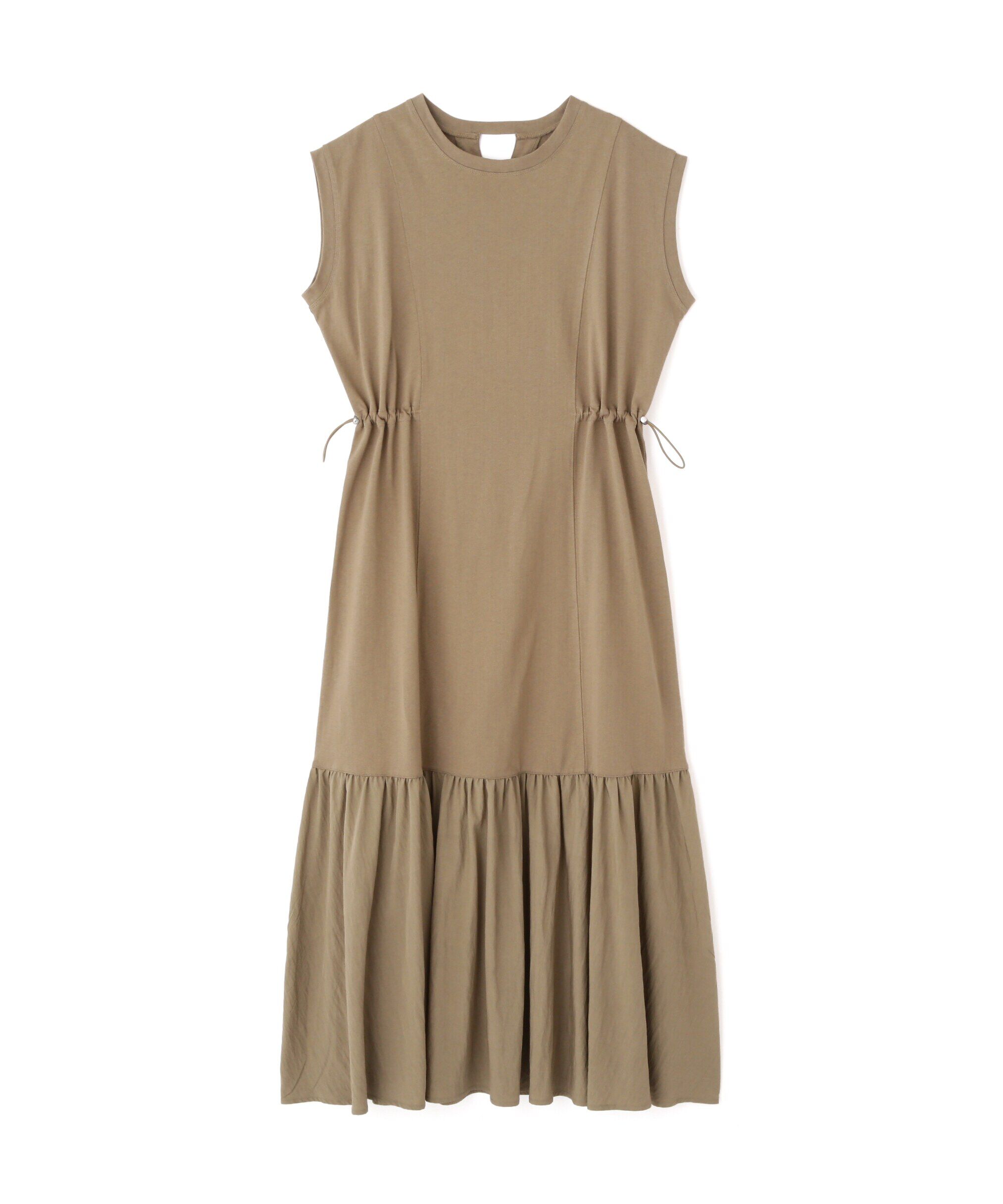  「布帛ドッキングフレンチスリーブカットワンピース」|ワンピース|