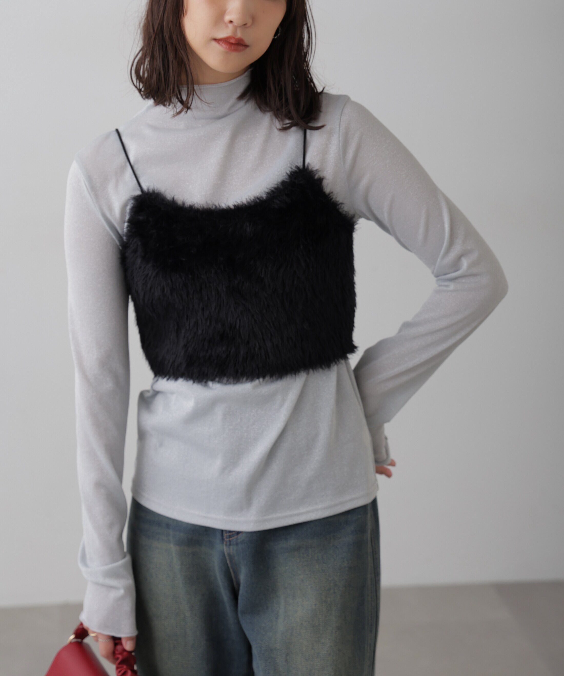  「シャギーキャミソールビスチェ」|ニット・セーター|