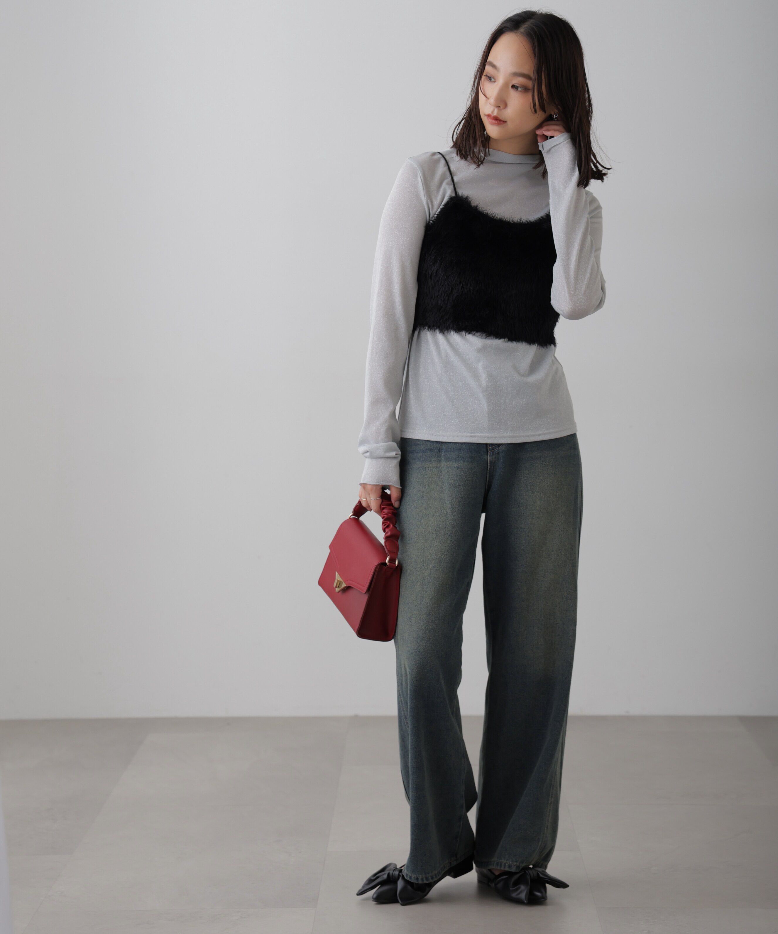  「シャギーキャミソールビスチェ」|ニット・セーター|