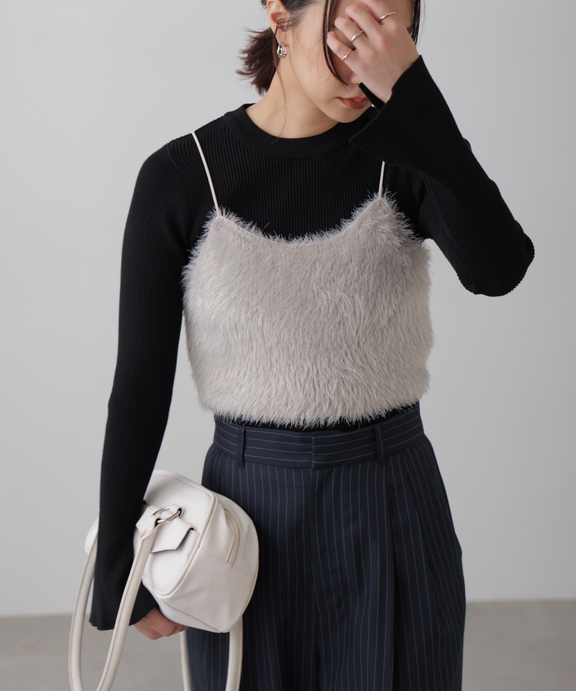  「シャギーキャミソールビスチェ」|ニット・セーター|