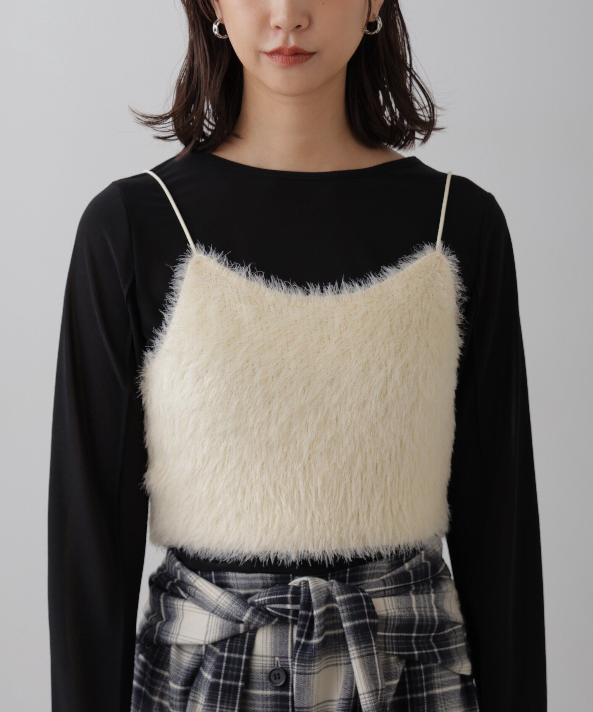  「シャギーキャミソールビスチェ」|ニット・セーター|