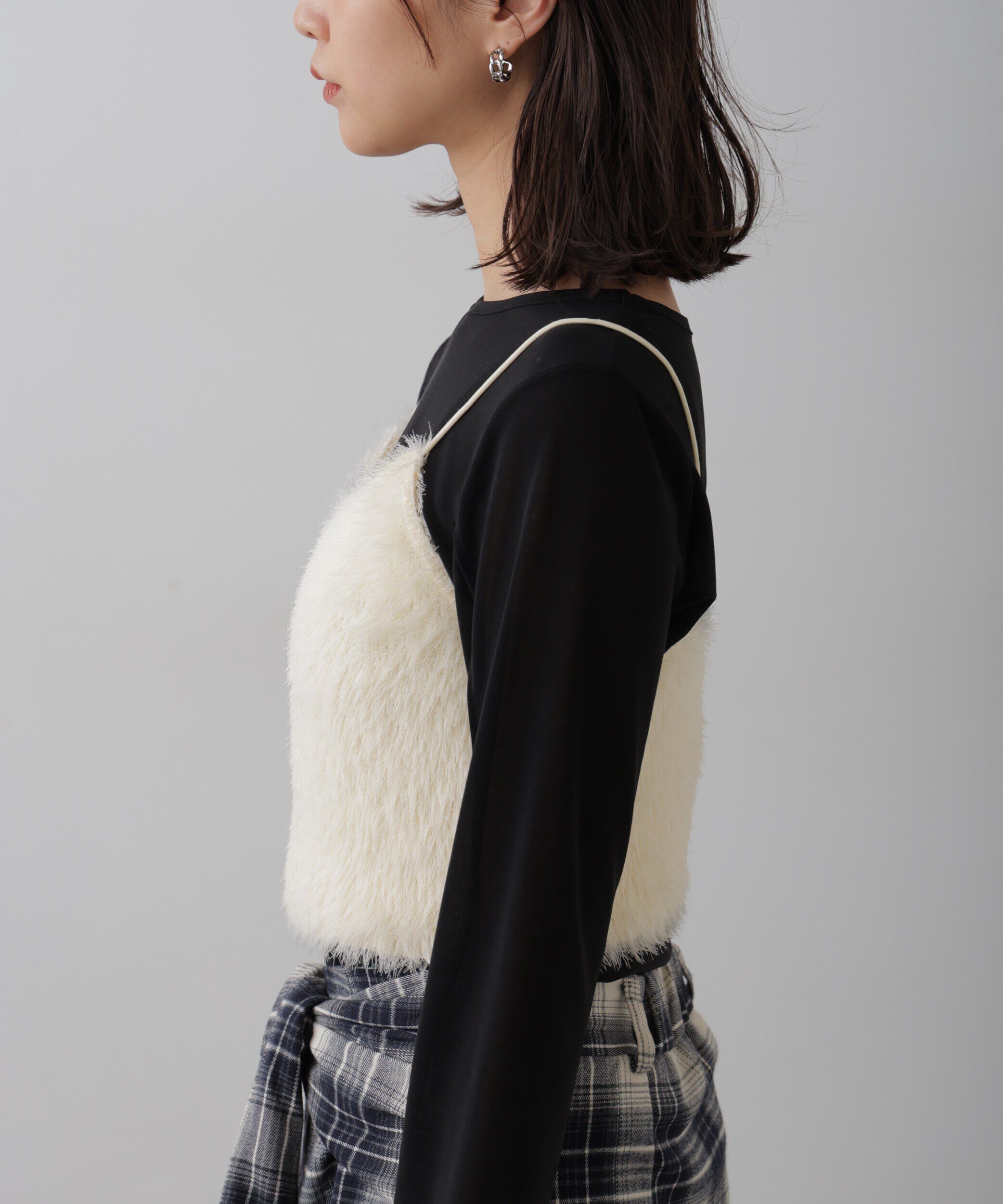  「シャギーキャミソールビスチェ」|ニット・セーター|