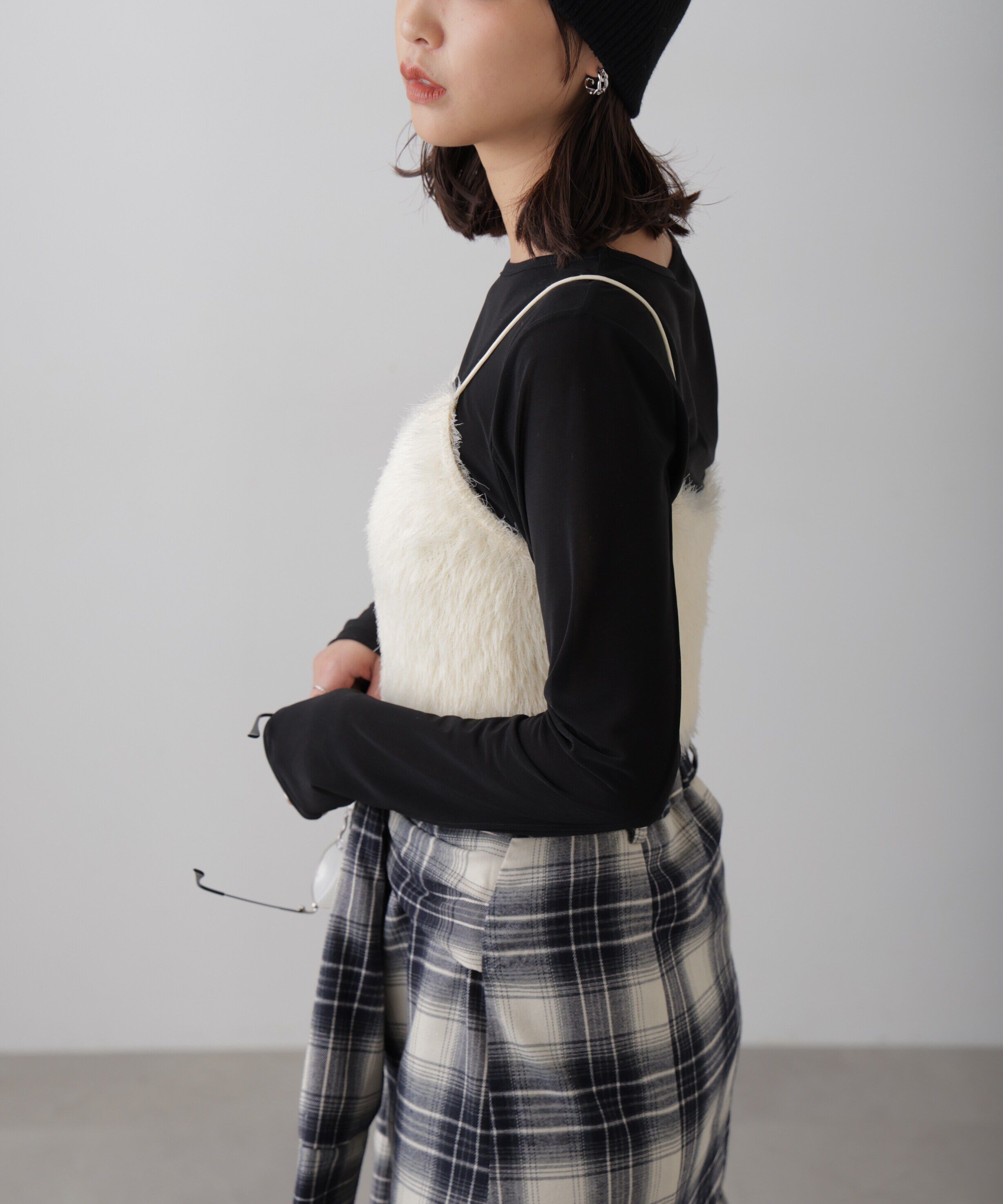  「シャギーキャミソールビスチェ」|ニット・セーター|