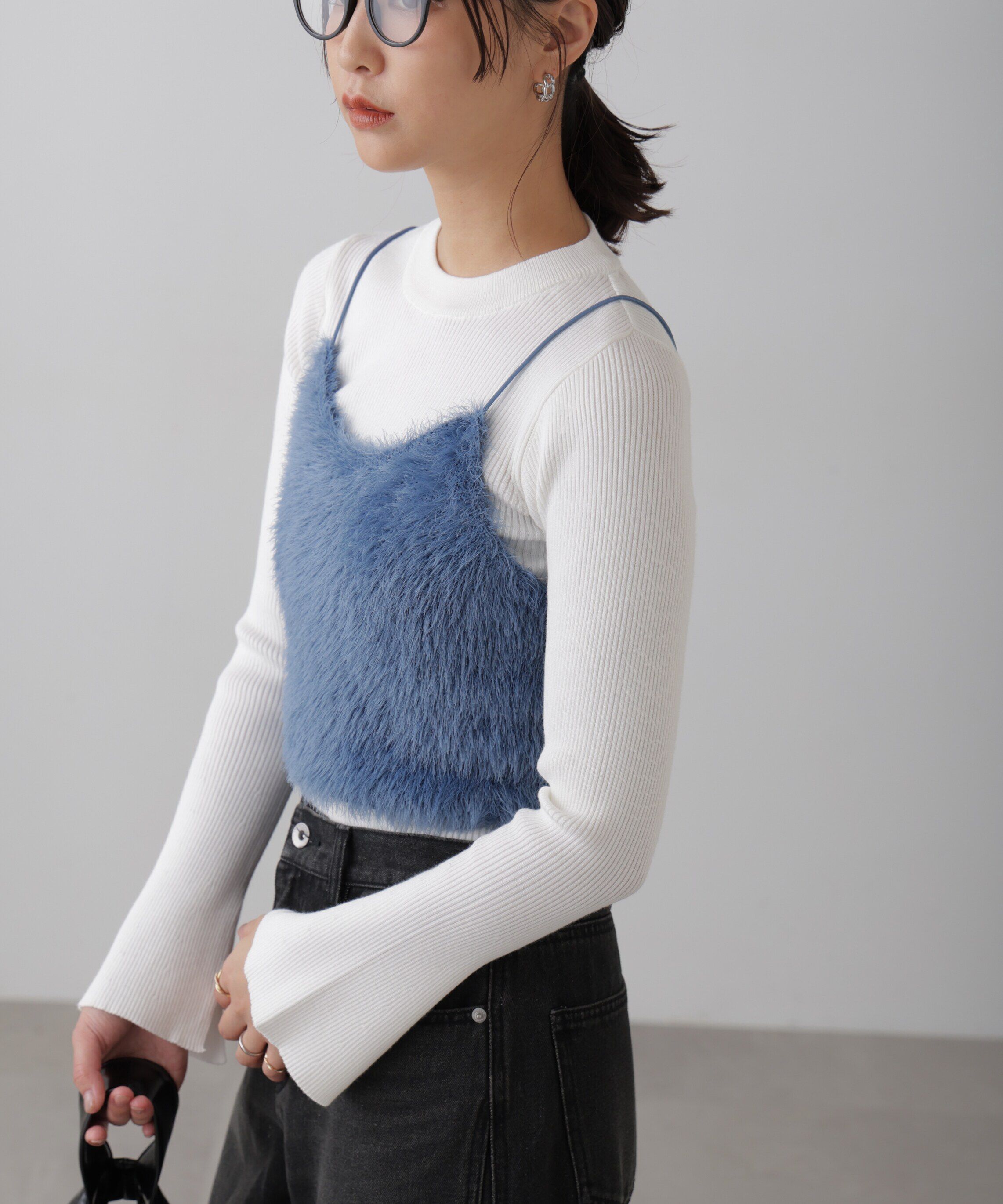  「シャギーキャミソールビスチェ」|ニット・セーター|