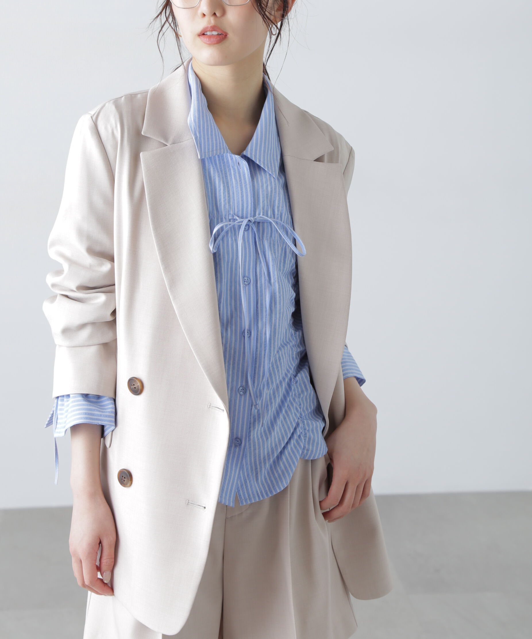  「梳毛調合繊ダブルブレストジャケット」|その他|