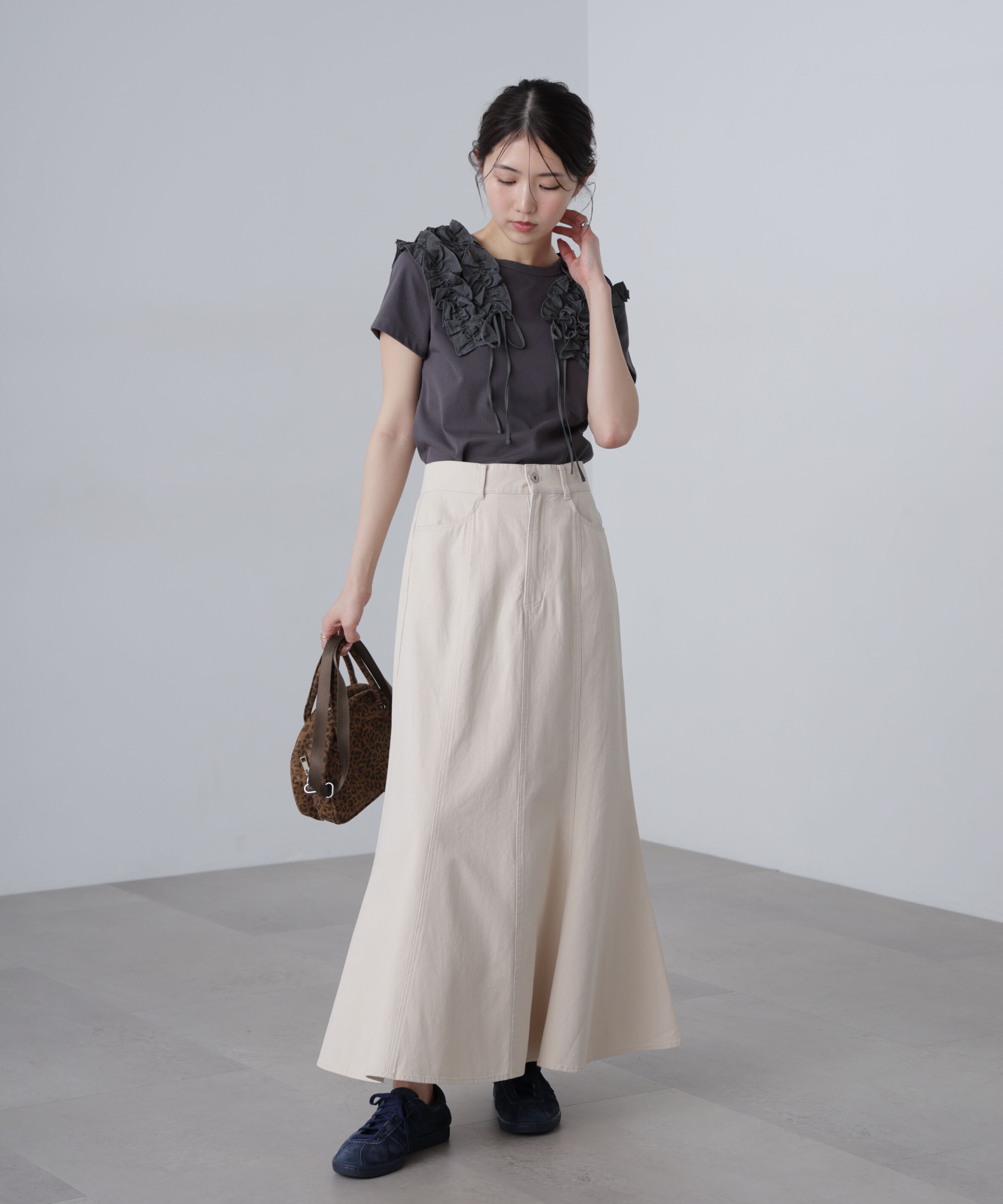  「ダブルフリルドッキングカットソー」|Tシャツ・カットソー|