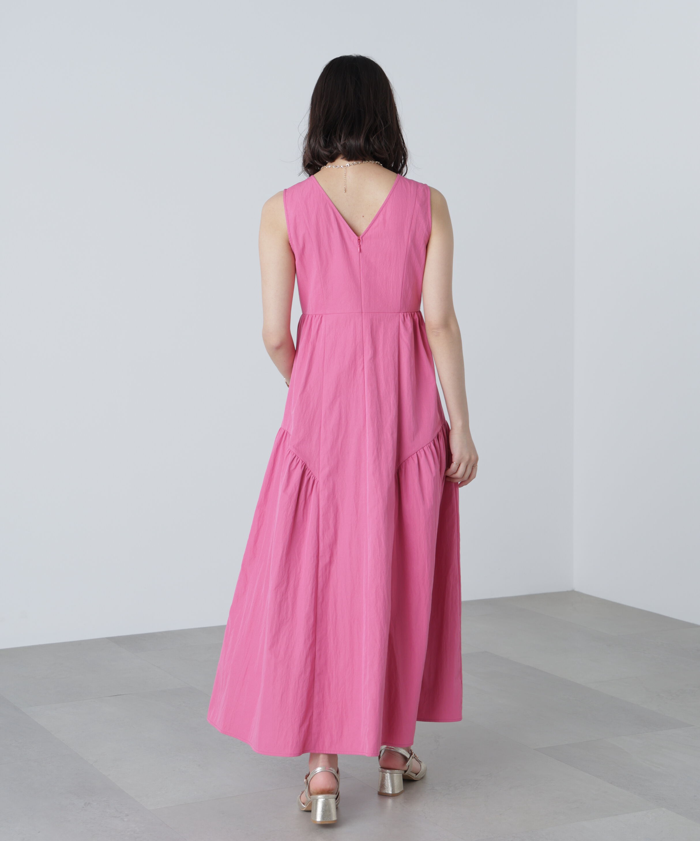  「タイプライターギャザーマキシワンピース」|ワンピース|