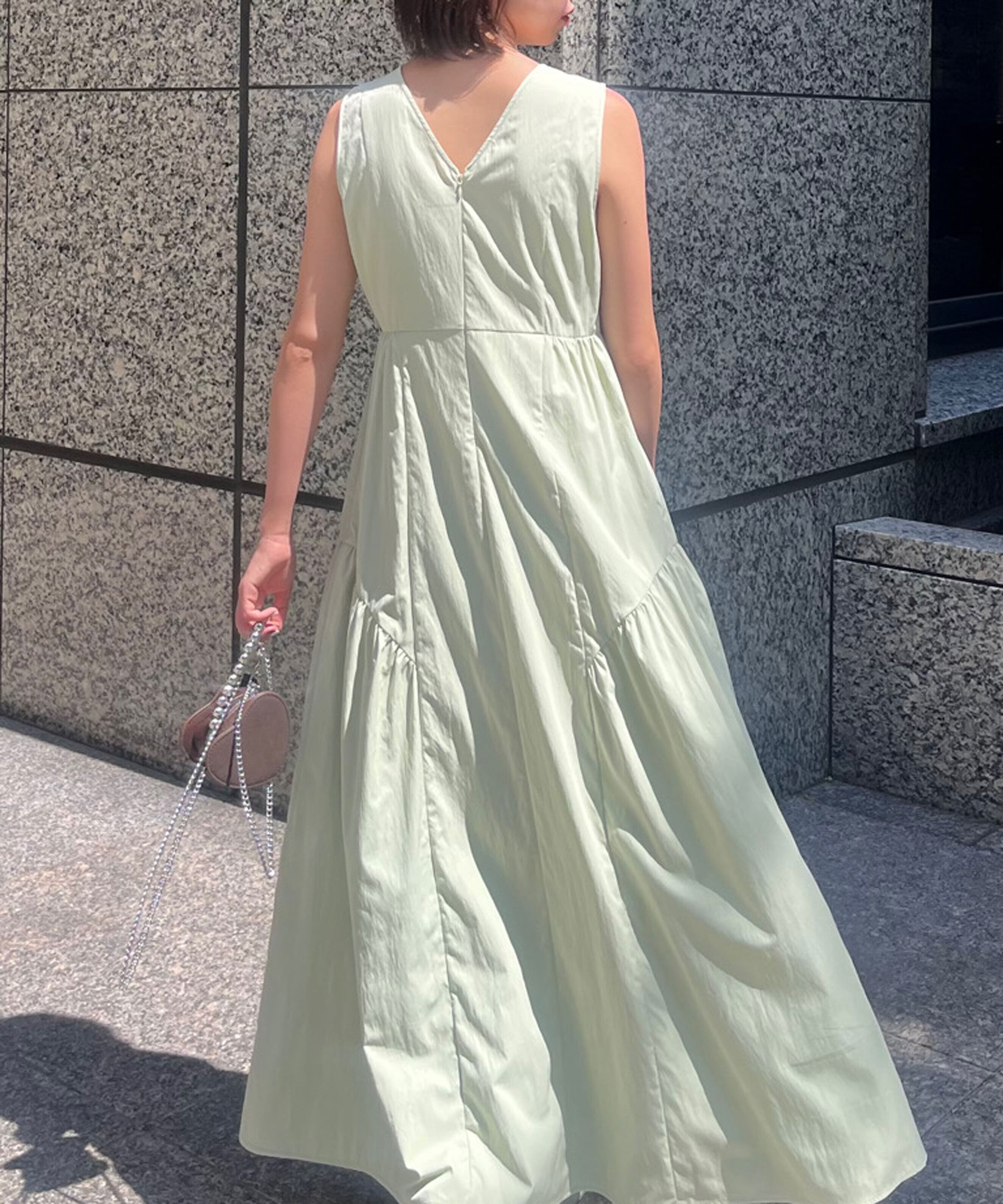  「タイプライターギャザーマキシワンピース」|ワンピース|