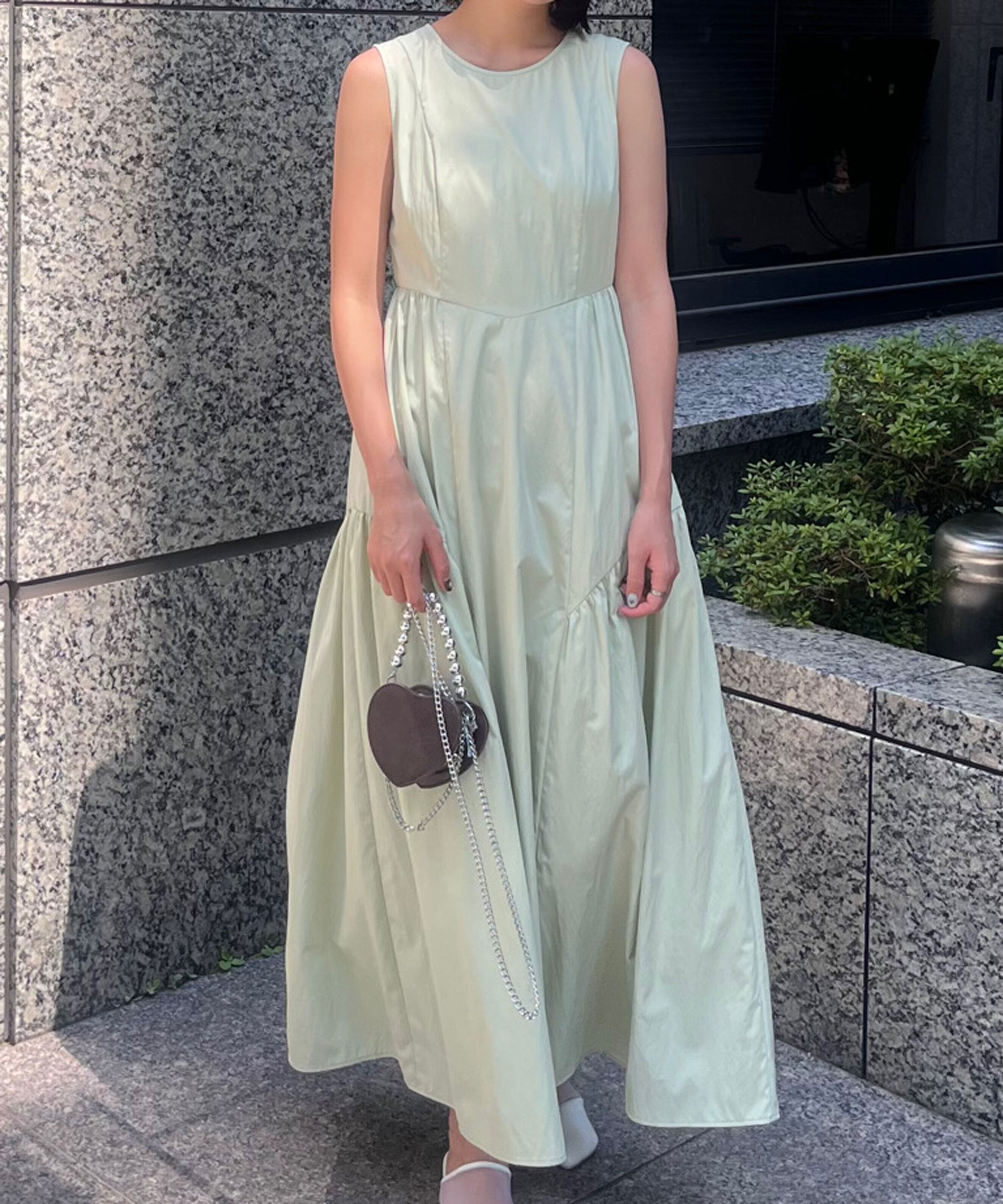  「タイプライターギャザーマキシワンピース」|ワンピース|