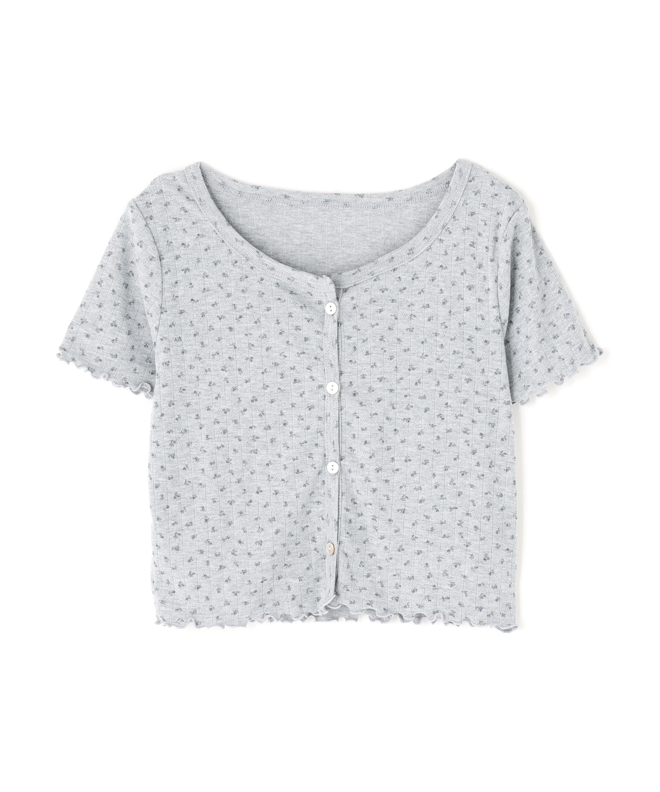  「花柄テレコカーディガン」|Tシャツ・カットソー|