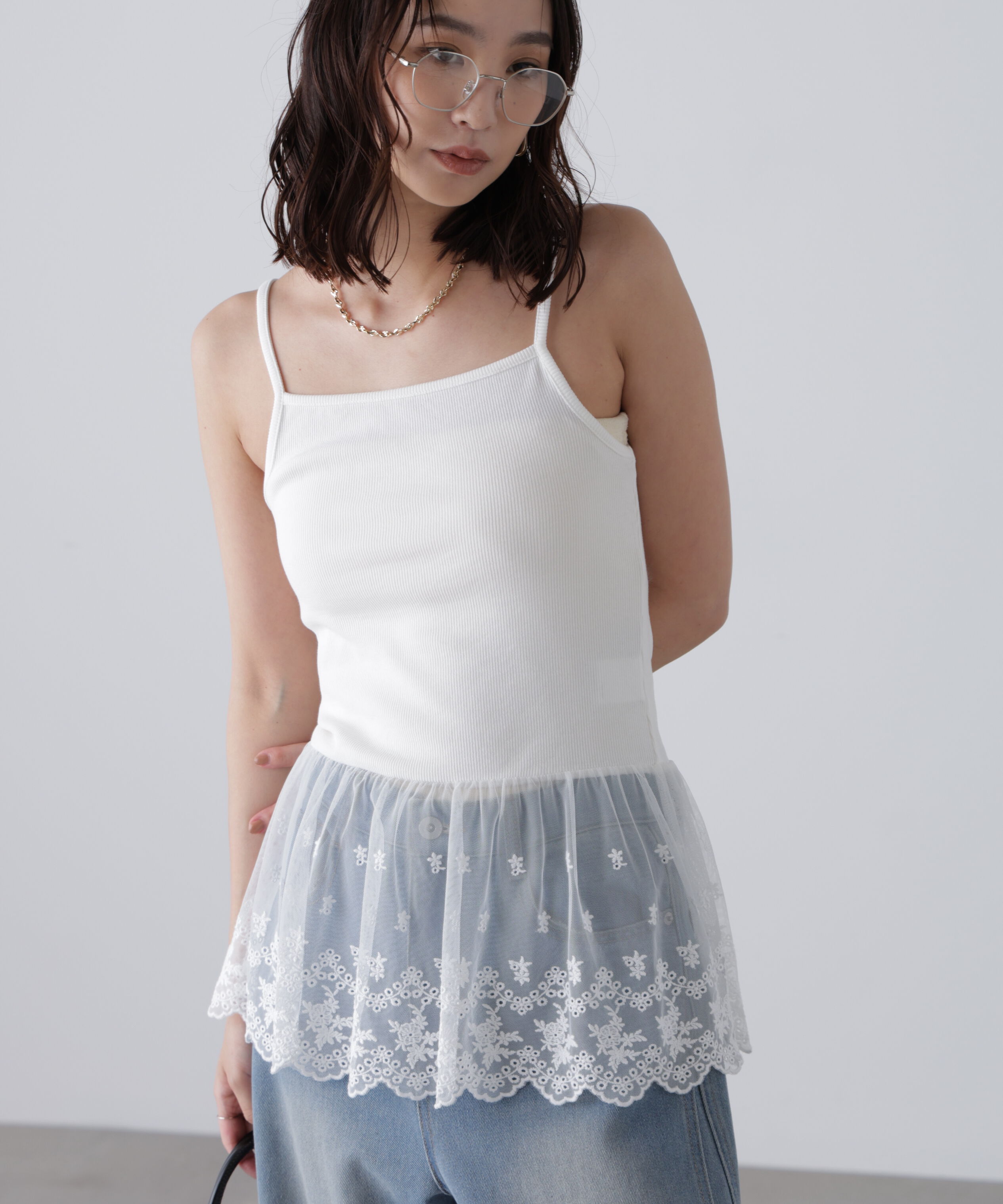  「レースドッキングタンクトップ」|ワンピース|