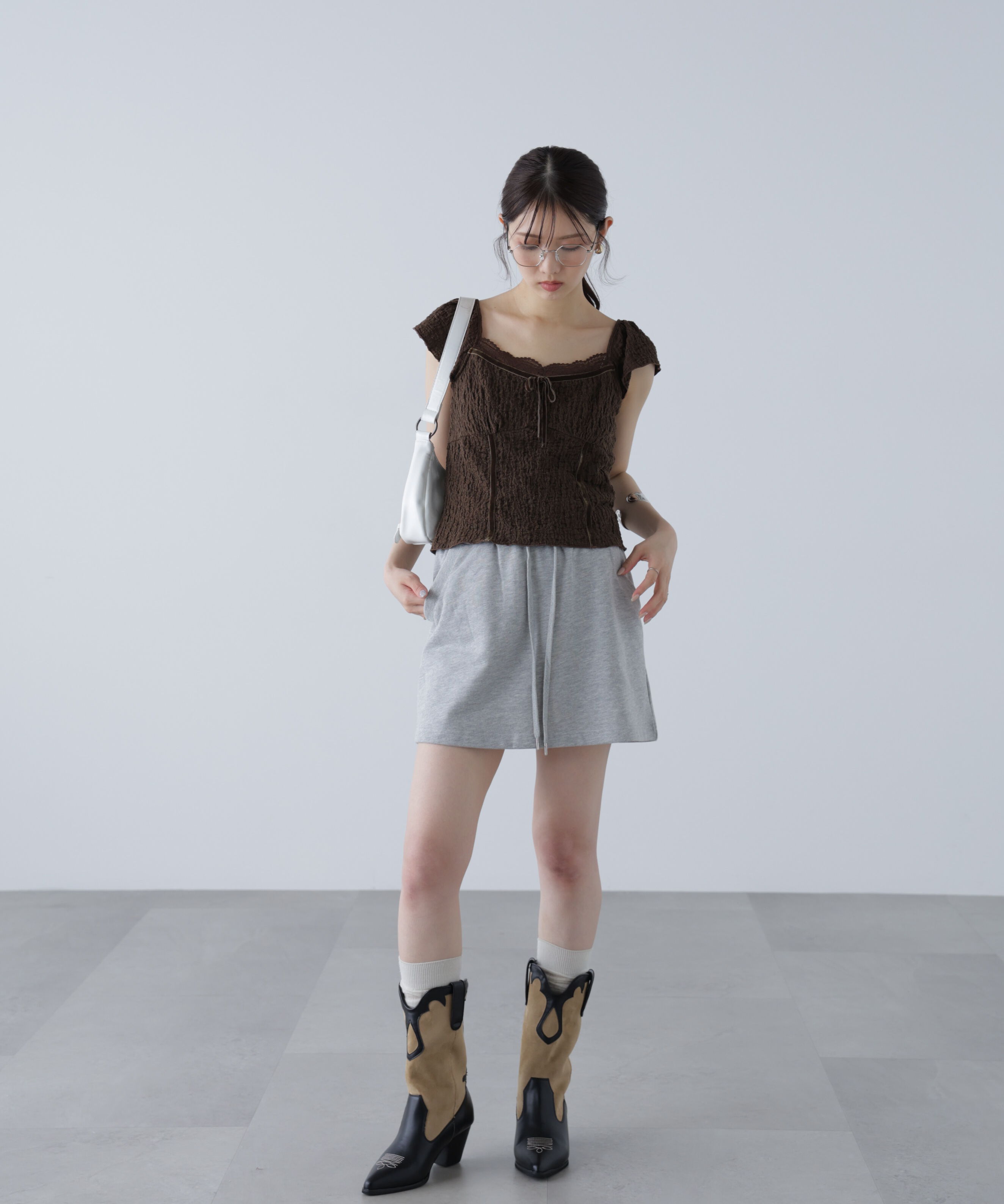  「レーストリムカットジャガードカットソー」|Tシャツ・カットソー|