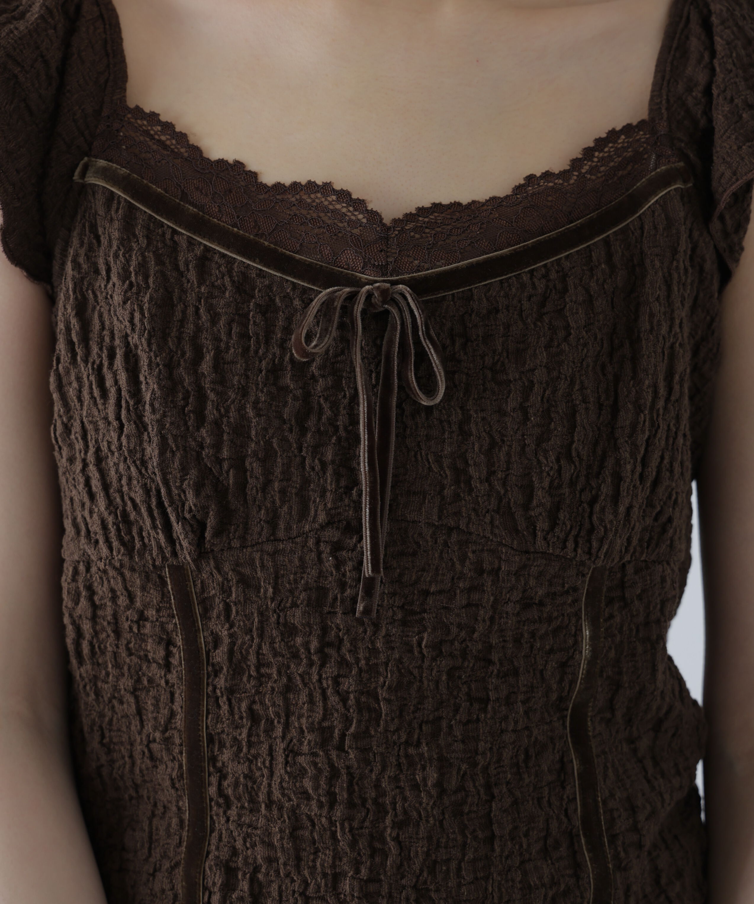  「レーストリムカットジャガードカットソー」|Tシャツ・カットソー|