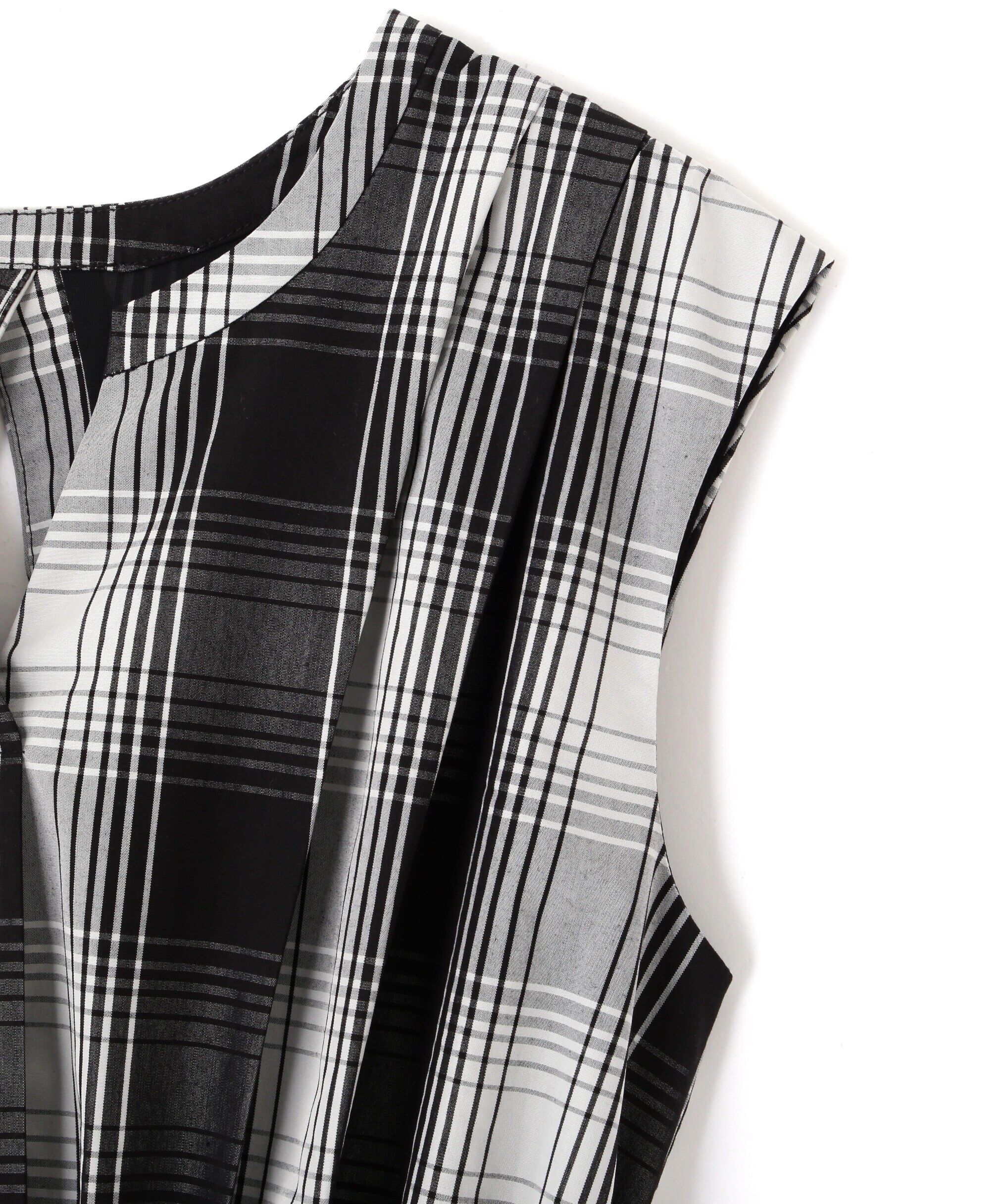  「◆モノトーンBIGチェックワンピース」|ワンピース|