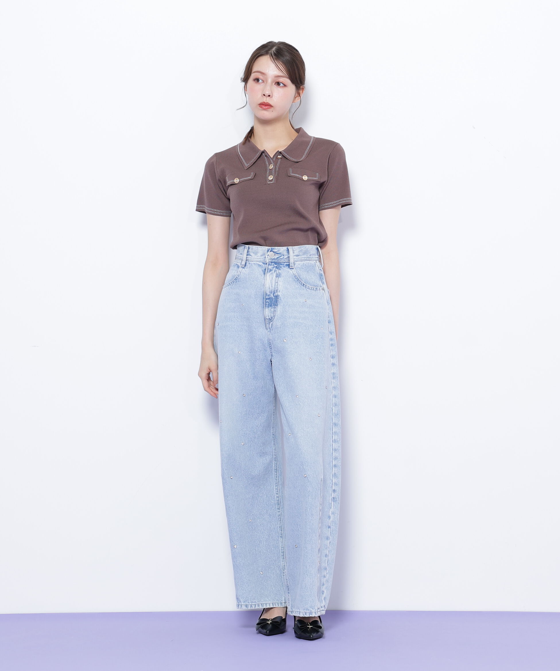  「ステッチポロニット」|ニット・セーター|