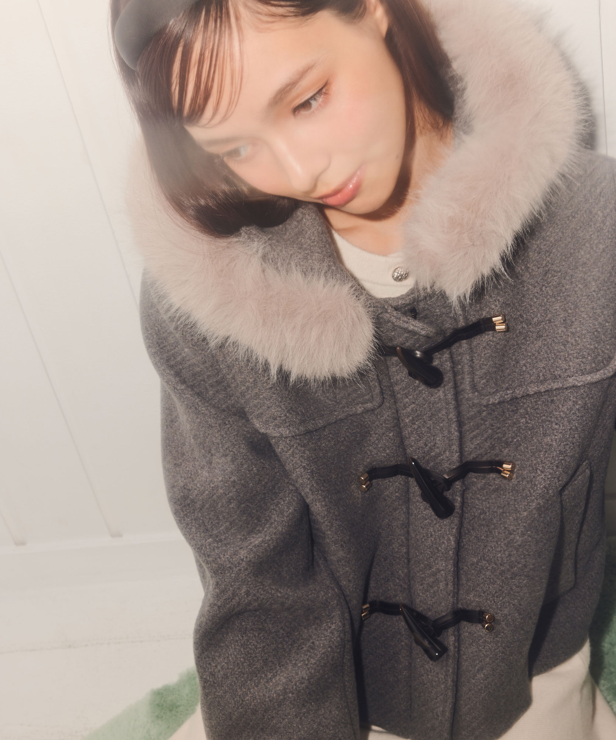  「フェイクファー付ショートダッフルコート」|その他|