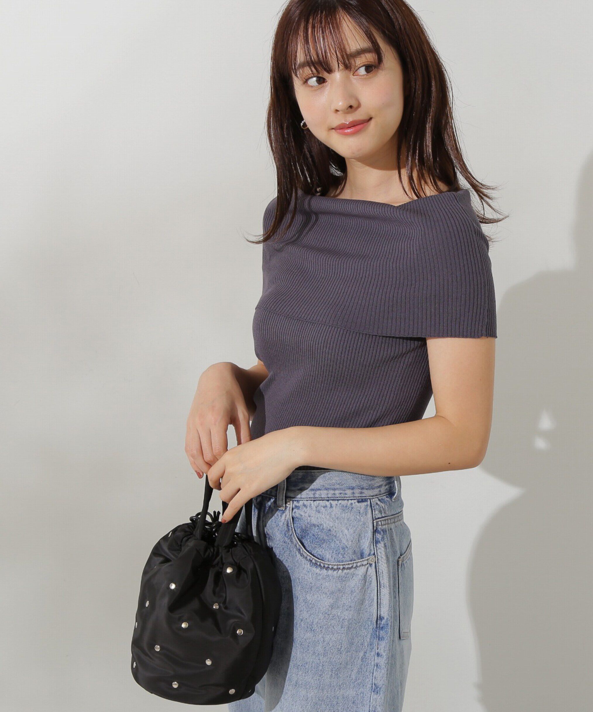 PROPORTION BODY DRESSING「オフショルノースリニット」|ニット・セーター|