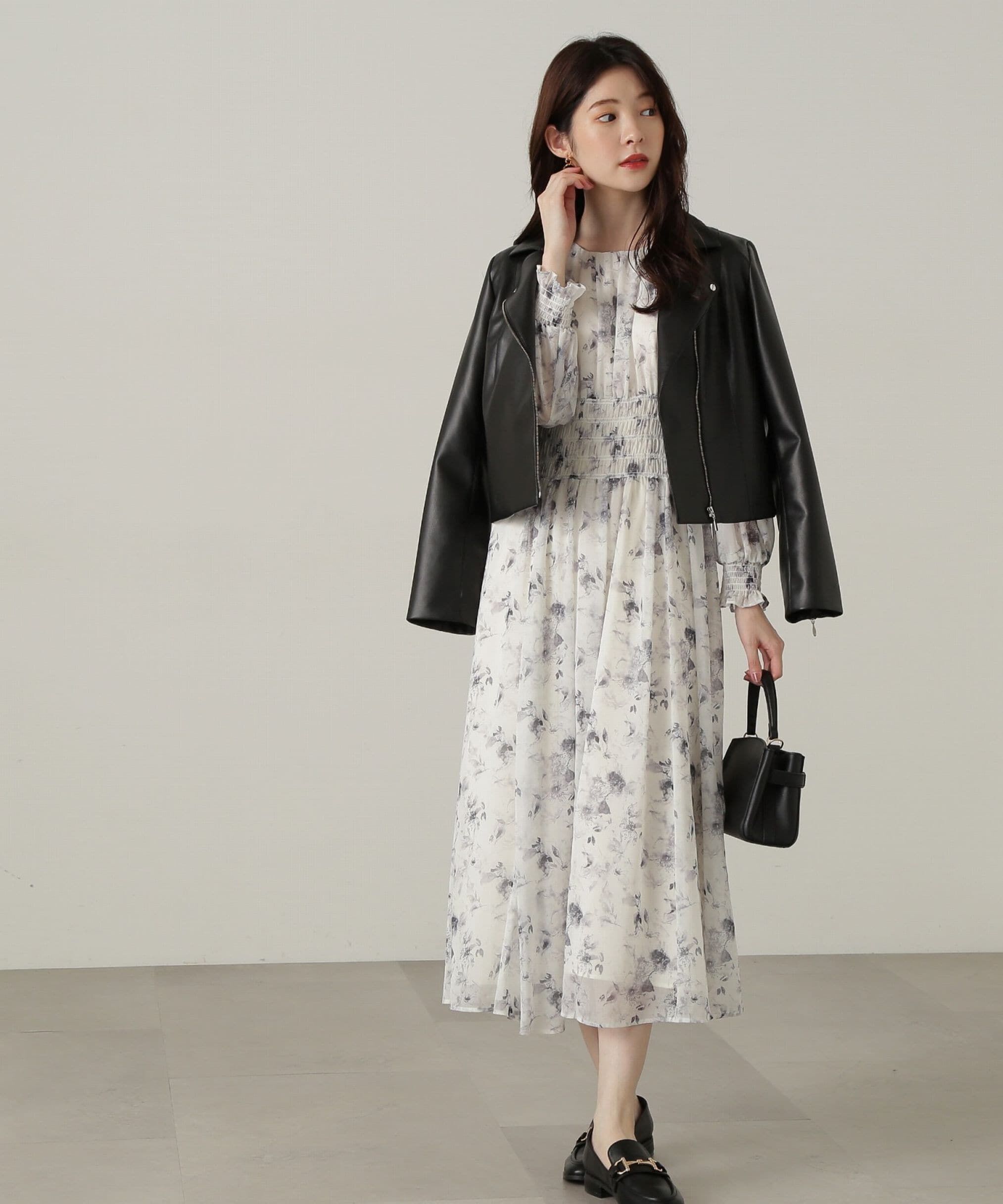 PROPORTION BODY DRESSING「花柄シャーリングワンピース」|ワンピース|