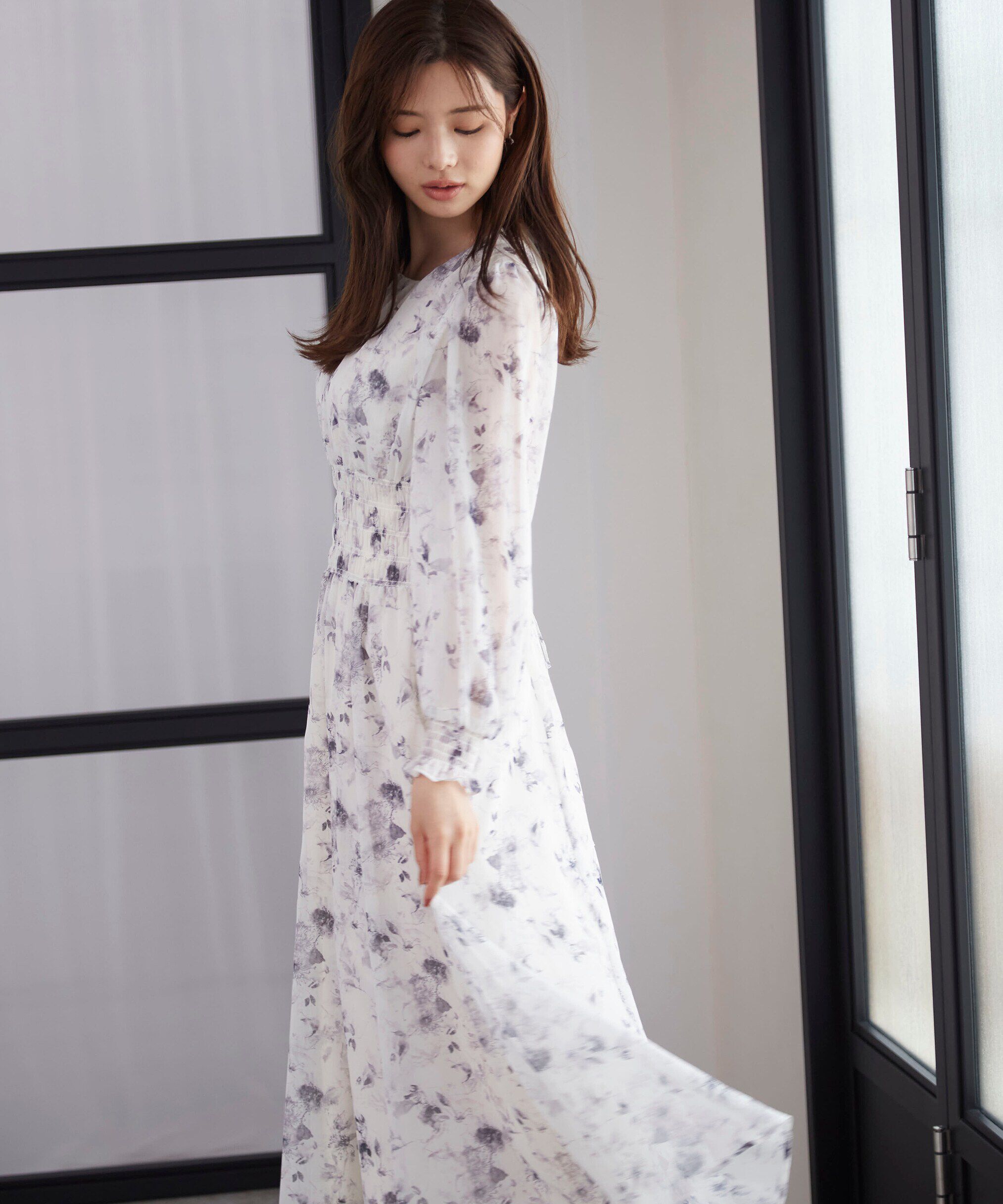 PROPORTION BODY DRESSING「花柄シャーリングワンピース」|ワンピース|