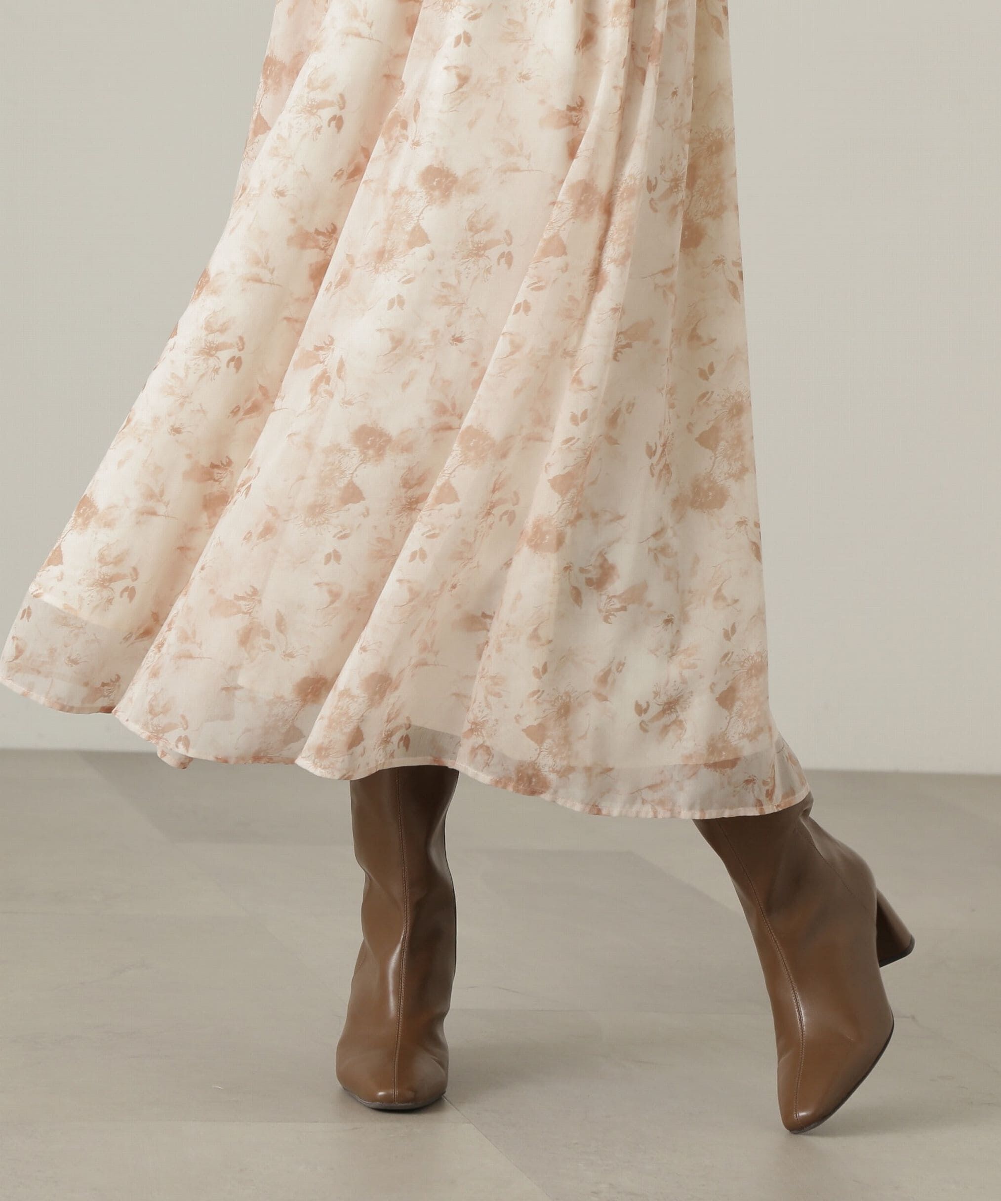 PROPORTION BODY DRESSING「花柄シャーリングワンピース」|ワンピース|