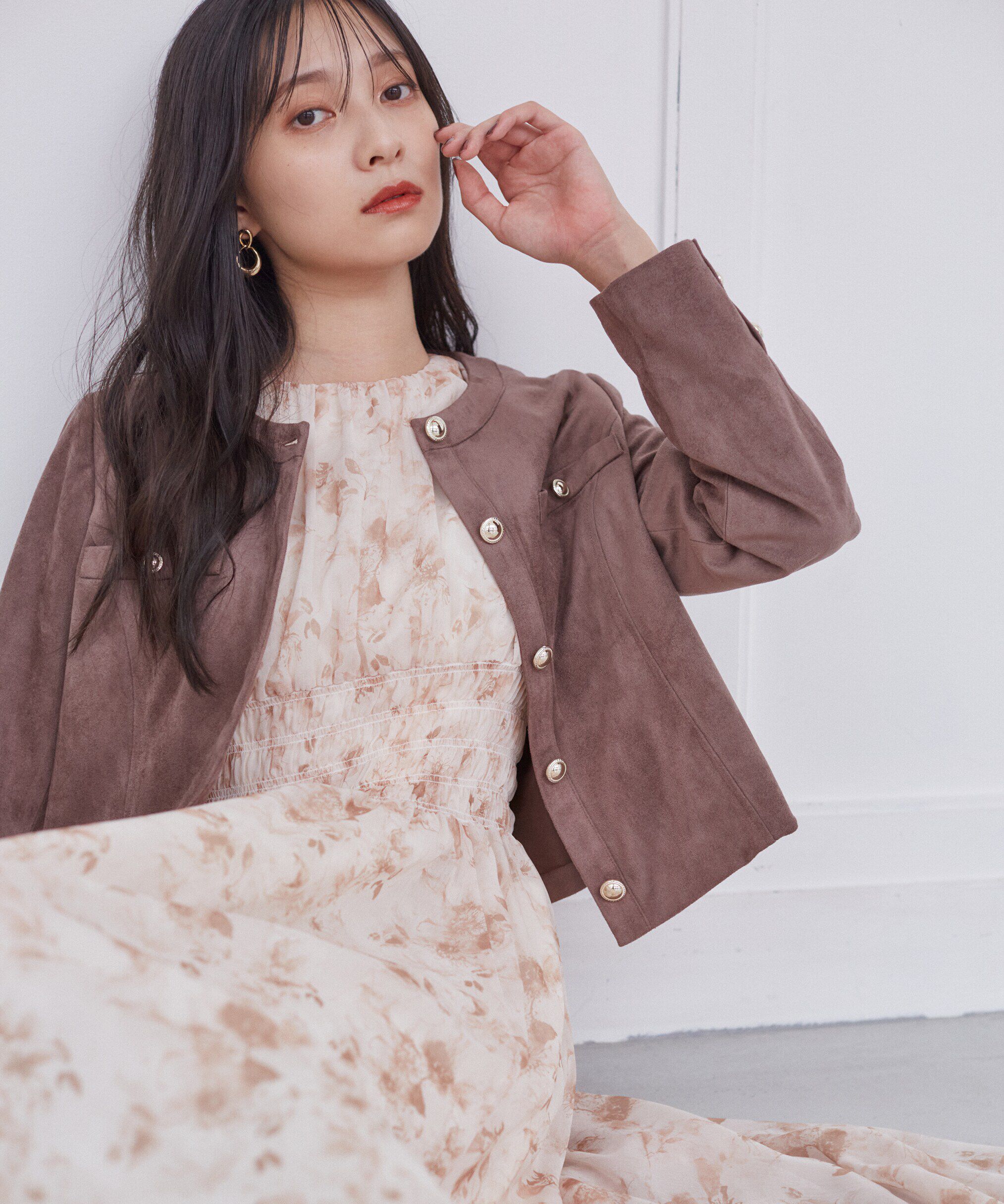 PROPORTION BODY DRESSING「花柄シャーリングワンピース」|ワンピース|