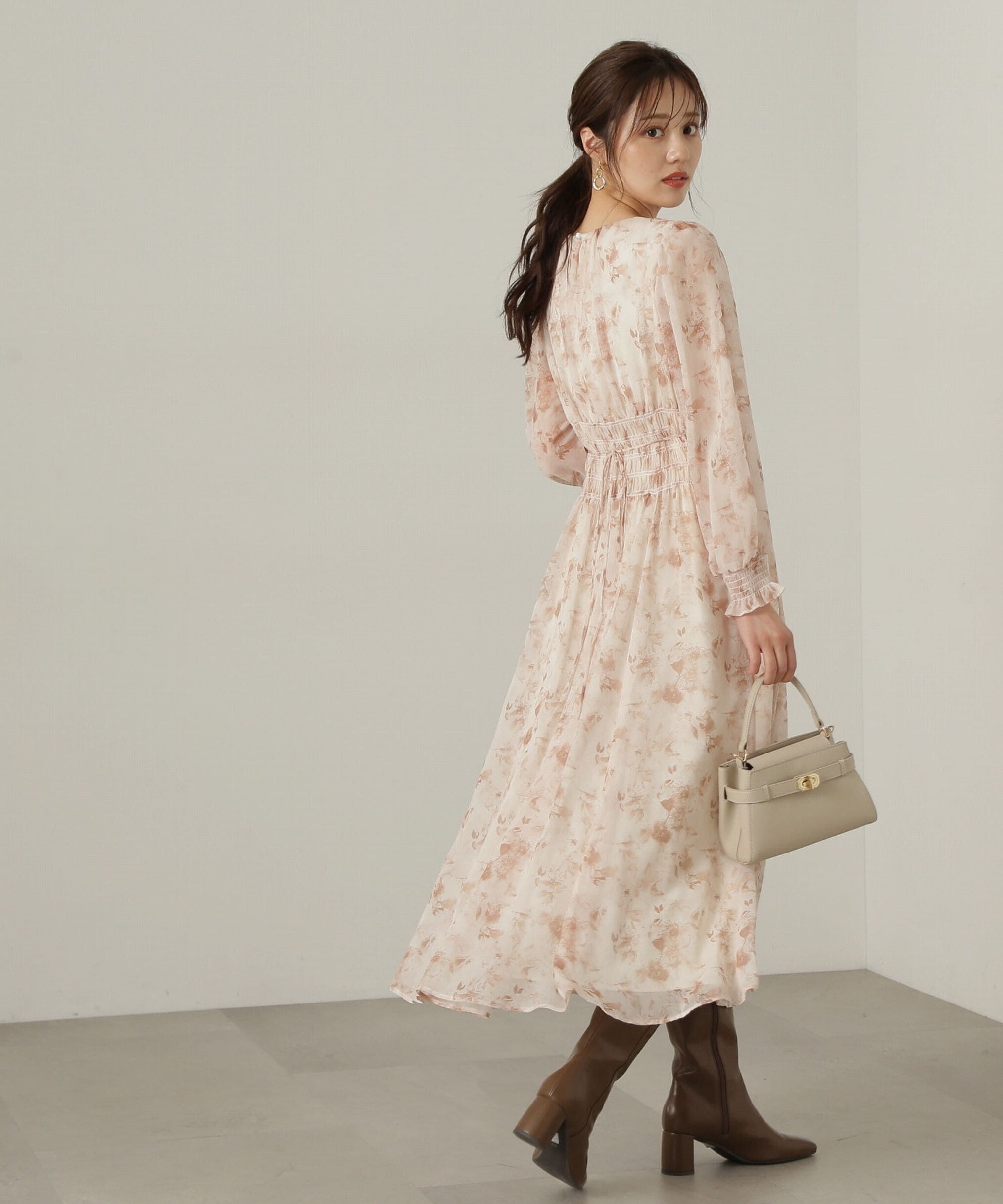 PROPORTION BODY DRESSING「花柄シャーリングワンピース」|ワンピース|