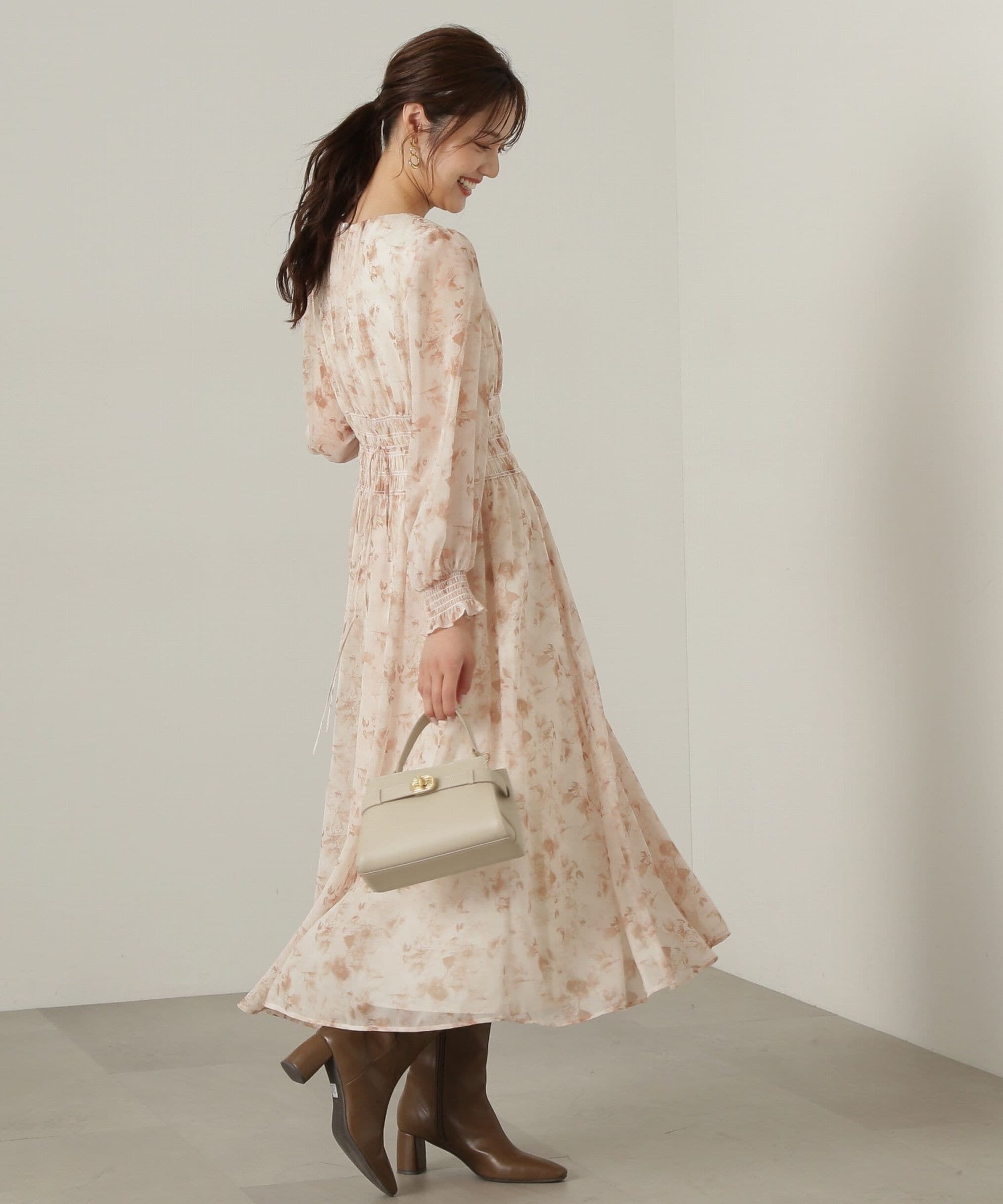 PROPORTION BODY DRESSING「花柄シャーリングワンピース」|ワンピース|