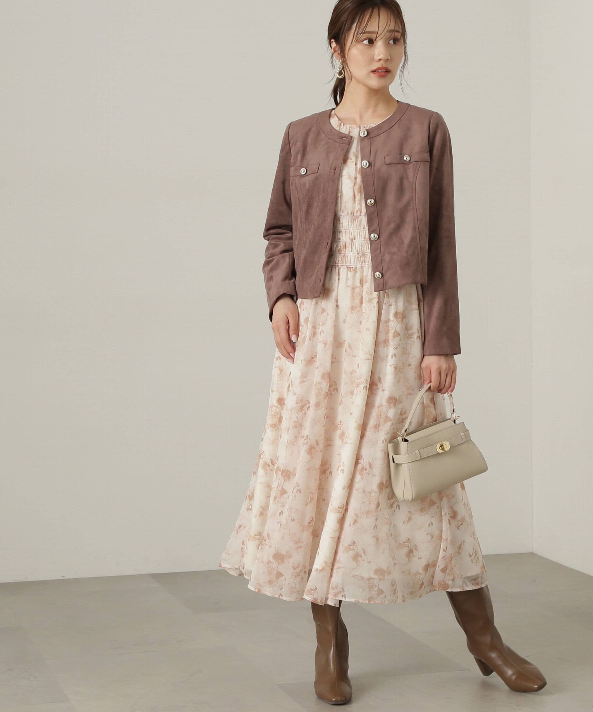 PROPORTION BODY DRESSING「花柄シャーリングワンピース」|ワンピース|