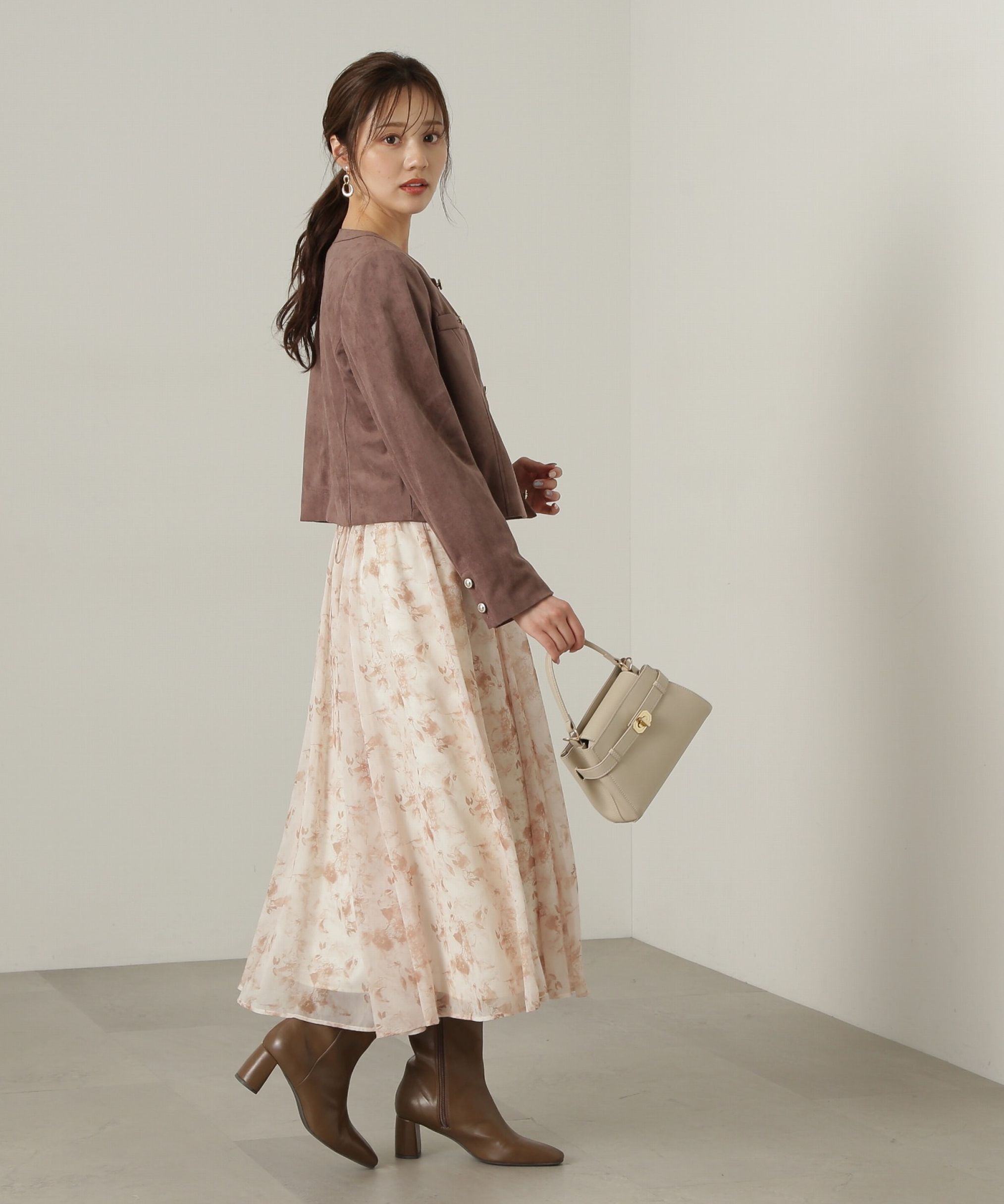 PROPORTION BODY DRESSING「花柄シャーリングワンピース」|ワンピース|