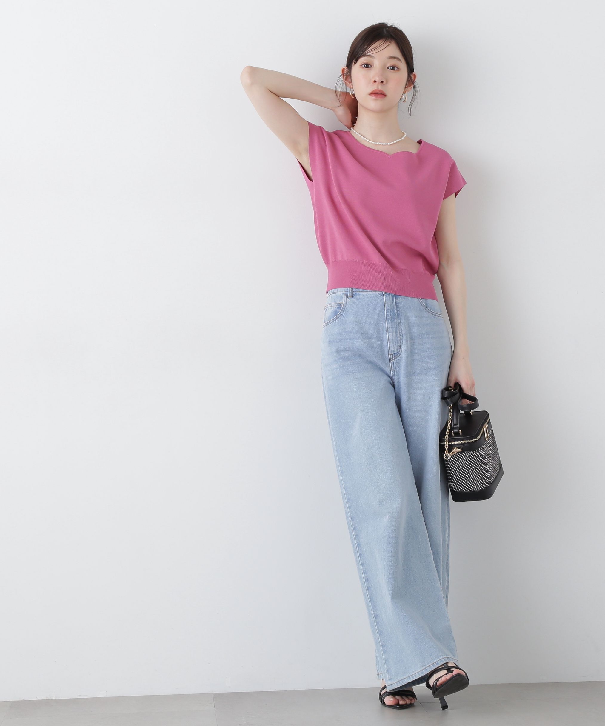 PROPORTION BODY DRESSING「ハートカットフレンチ総針ニット」|ニット・セーター|