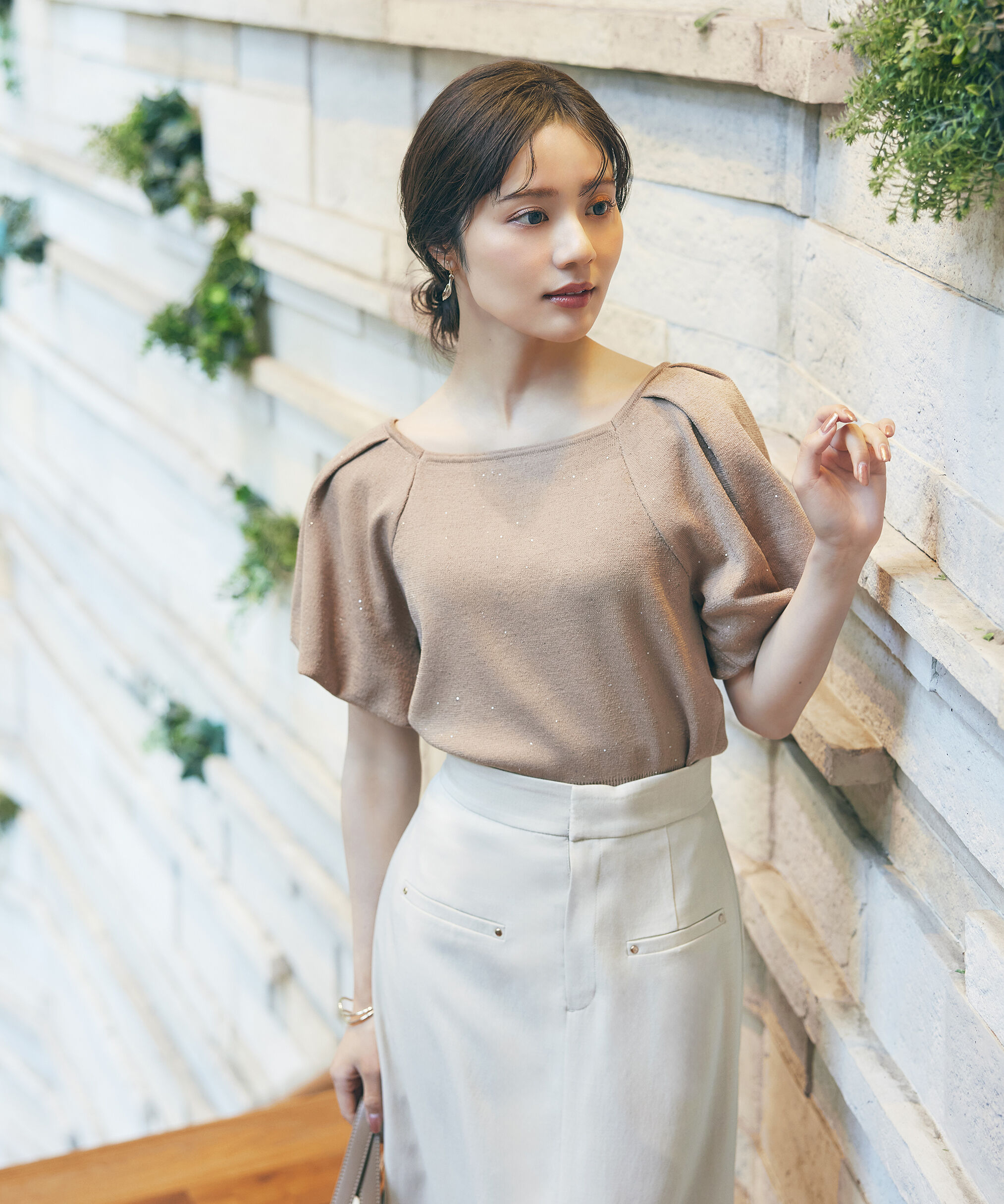 PROPORTION BODY DRESSING「バックリボンスパンコールニット」|ニット・セーター|ブラウン