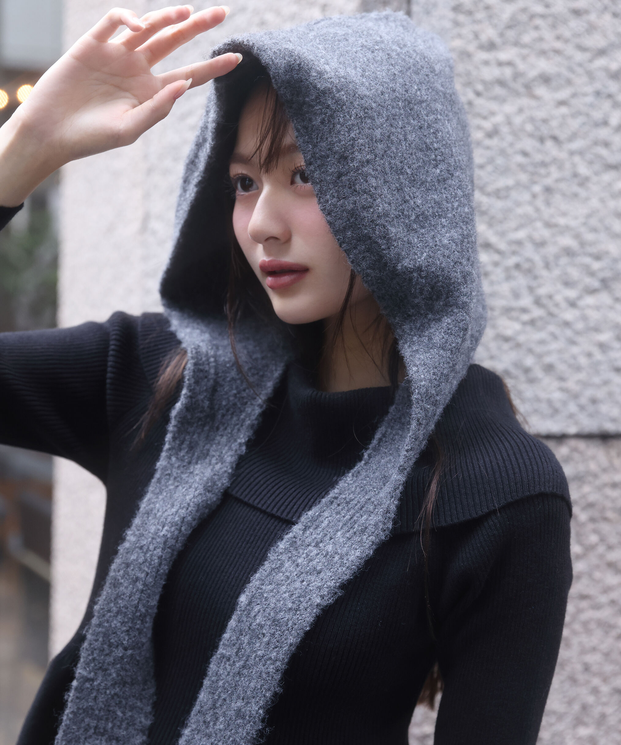 PROPORTION BODY DRESSING「ニットフード」|その他|グレー