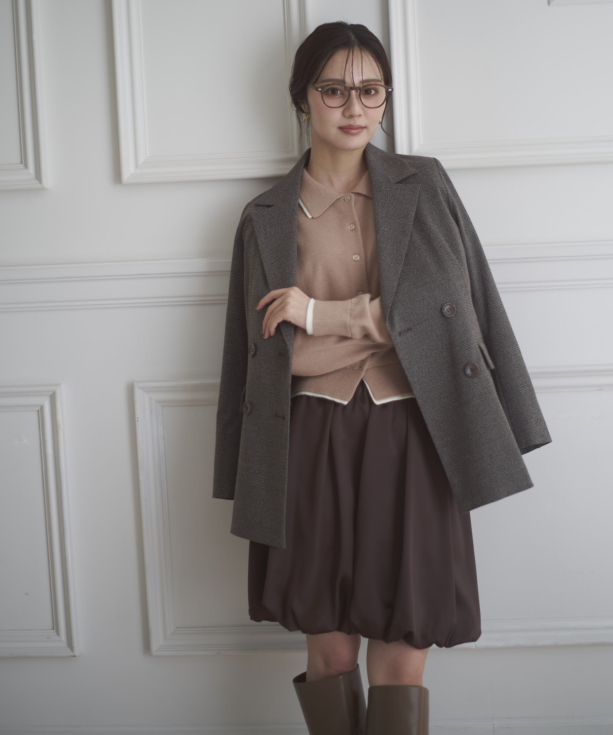 PROPORTION BODY DRESSING「ダブルブレストジャケット 25AW」|その他|ブラウン