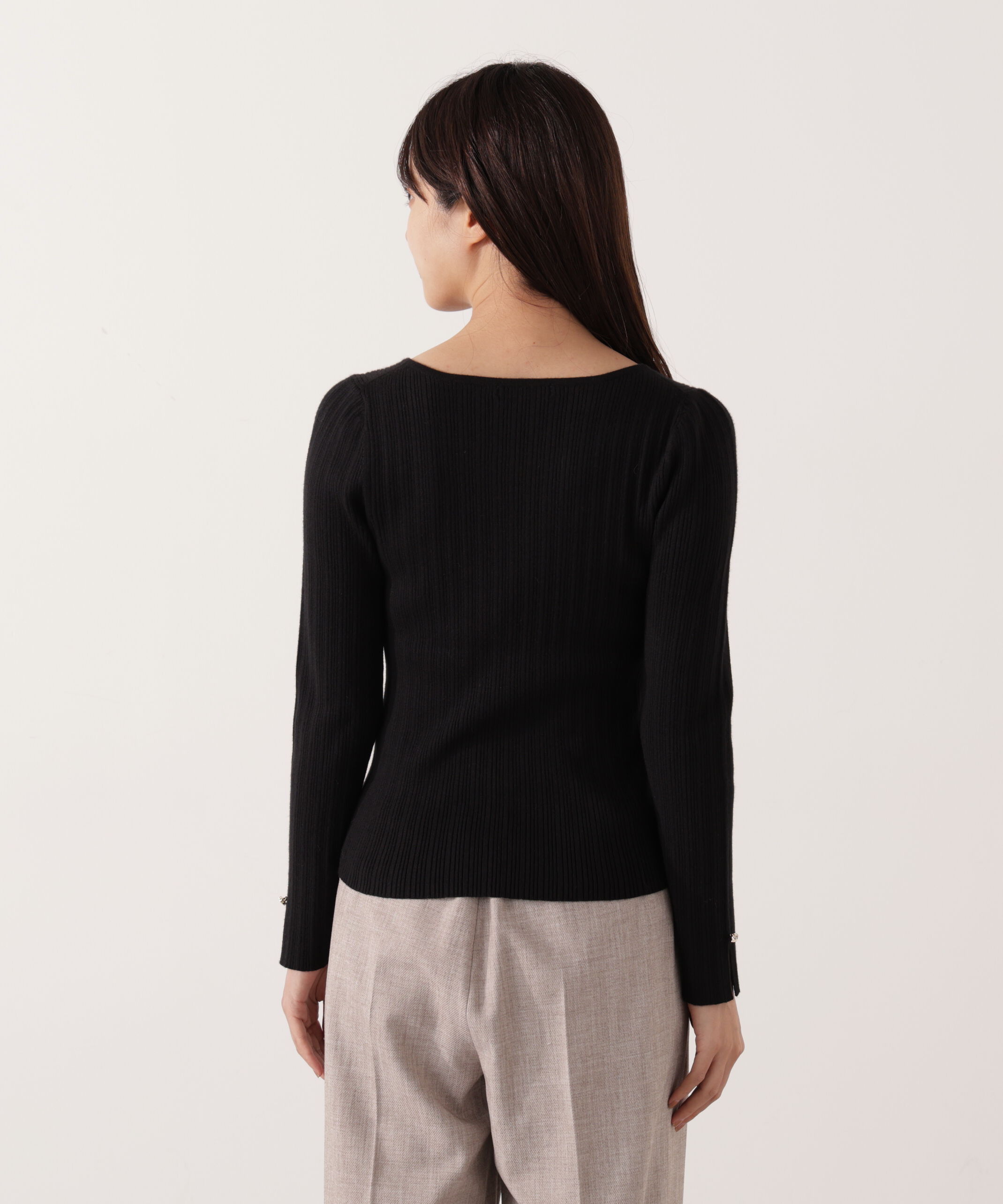 PROPORTION BODY DRESSING「ハートネックリブニット  25AW」|ニット・セーター|