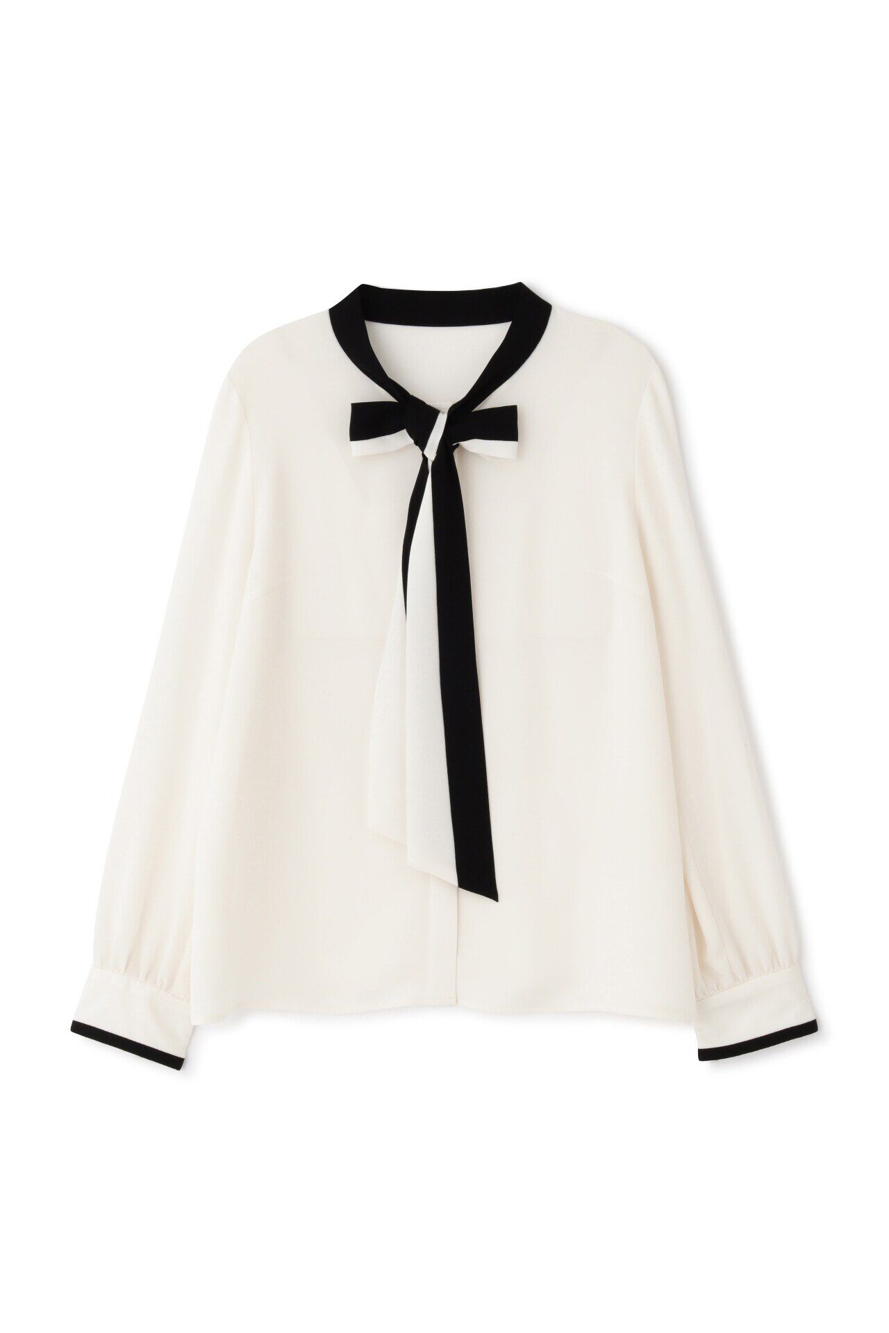  「◆バイカラーボウタイブラウス」|シャツ・ブラウス|