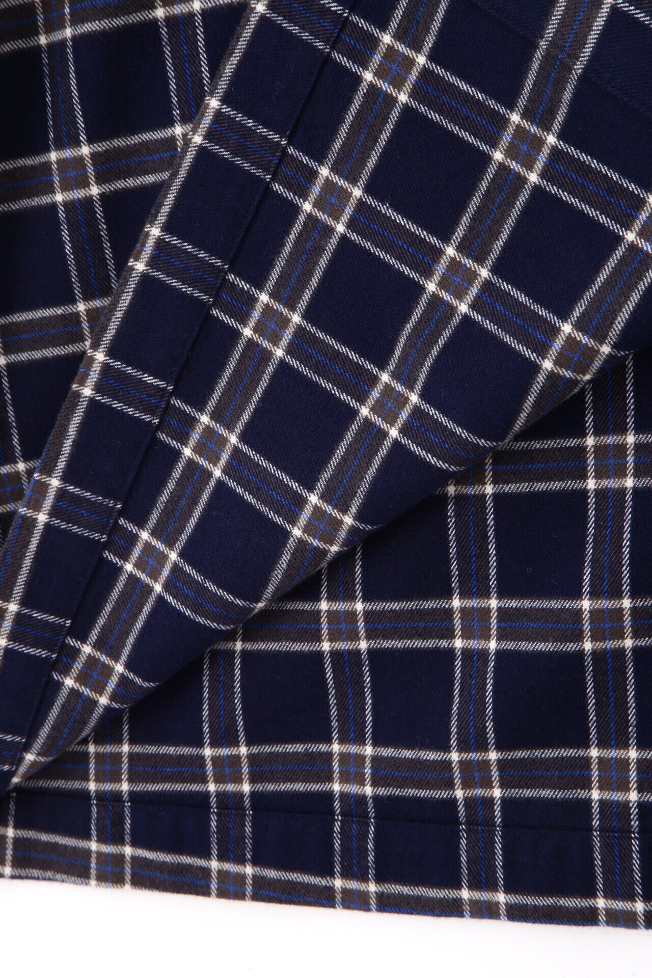  「◆コットン起毛チェックリブカラーシャツワンピース」|ワンピース|