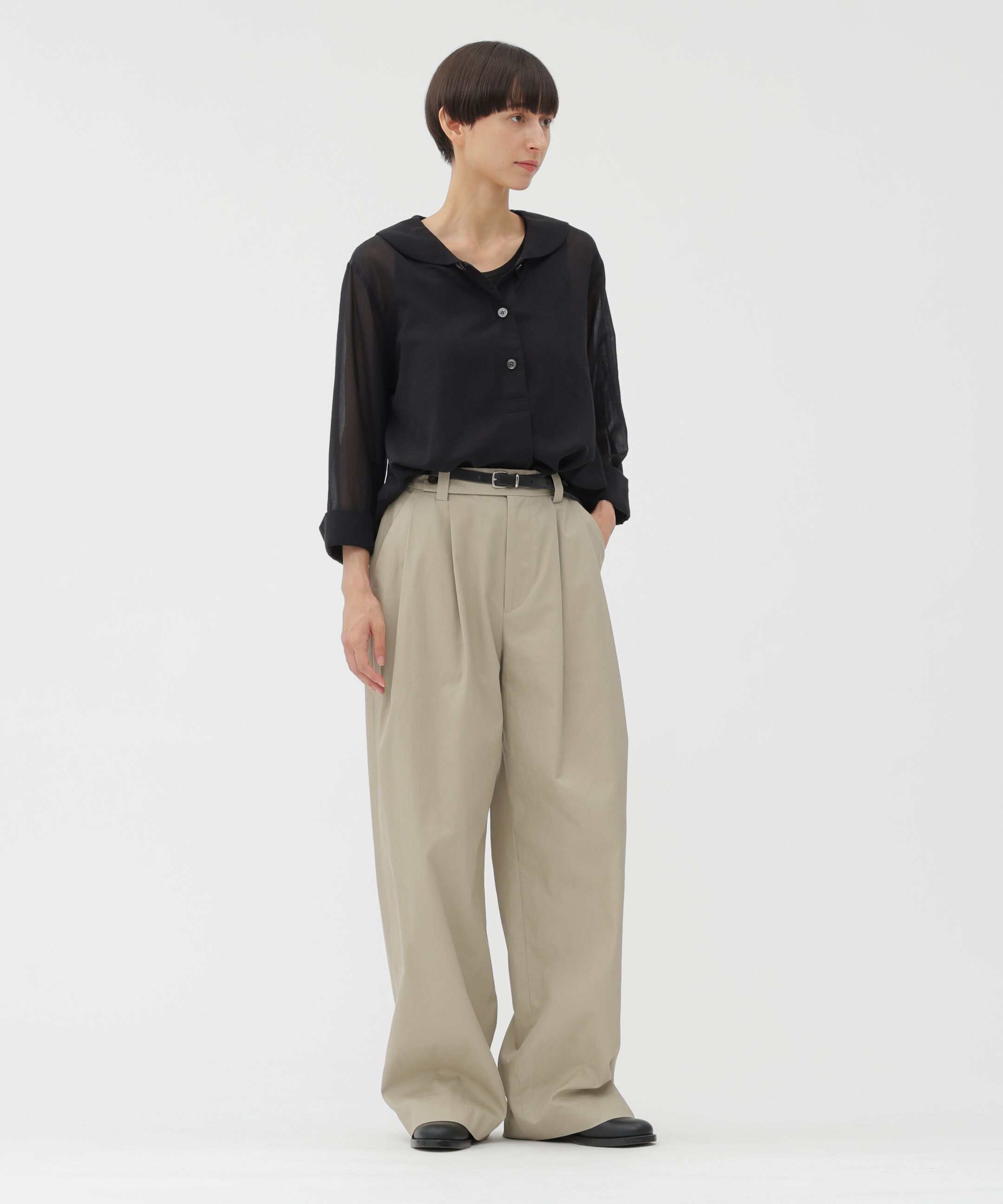  「COTTON SILK CHIFFON SHIRT」|シャツ・ブラウス|