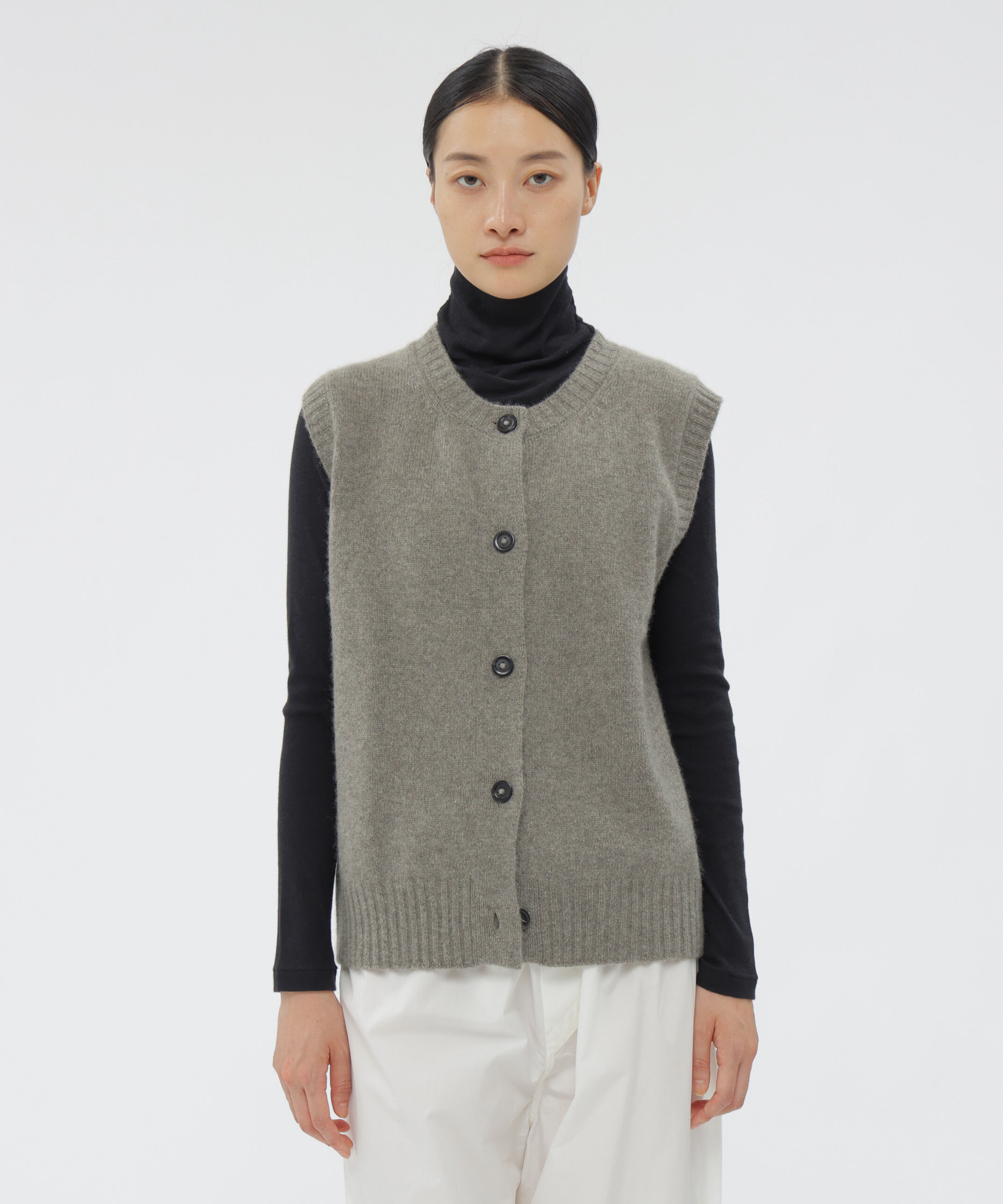 MARGARET HOWELL HOUSEHOLDGOODS「SOFT CASHMERE KNITWEAR」|ニット・セーター|MOCHA3