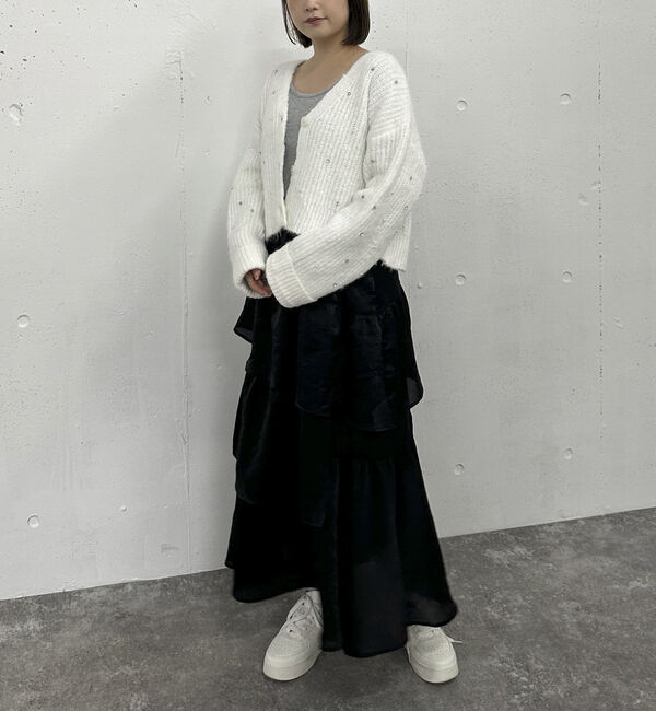 archives「ビジューパールニットカーディガン」|カーディガン|