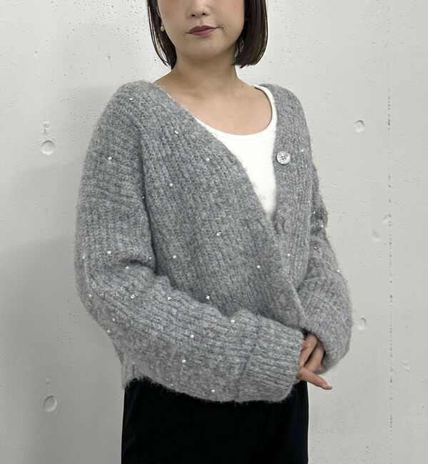 archives「ビジューパールニットカーディガン」|カーディガン|