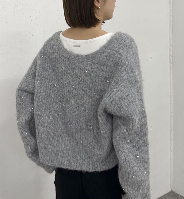 archives「ビジューパールニットカーディガン」|カーディガン|