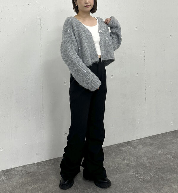 archives「ビジューパールニットカーディガン」|カーディガン|