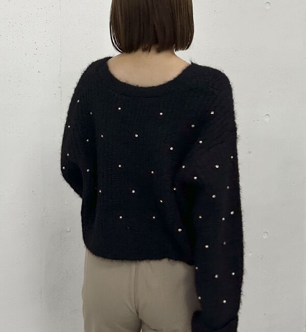 archives「ビジューパールニットカーディガン」|カーディガン|