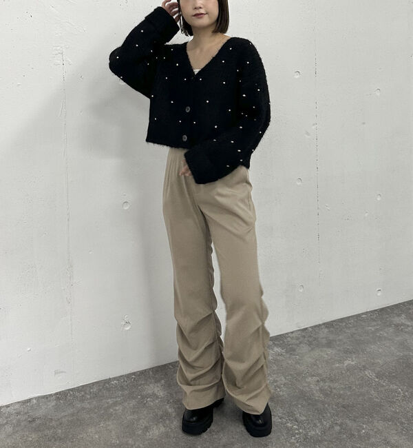 archives「ビジューパールニットカーディガン」|カーディガン|