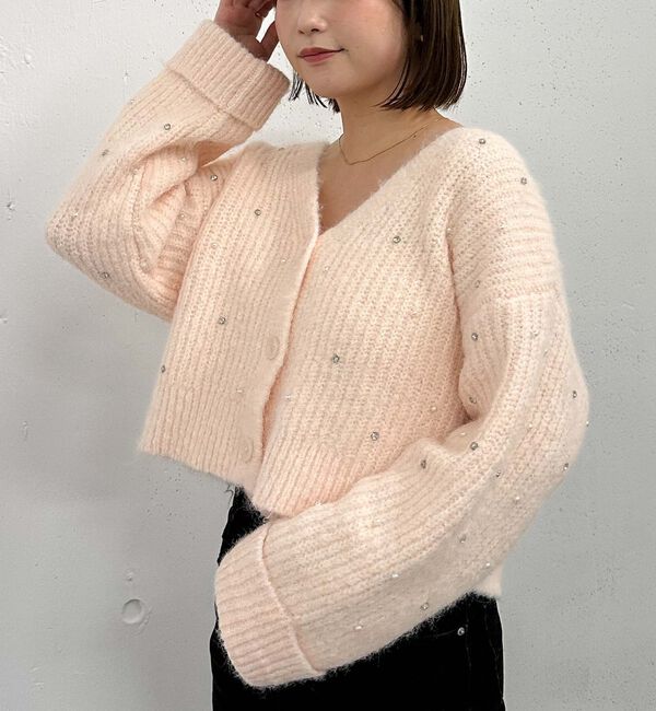 archives「ビジューパールニットカーディガン」|カーディガン|