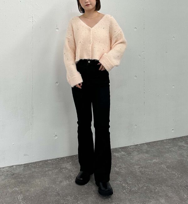 archives「ビジューパールニットカーディガン」|カーディガン|